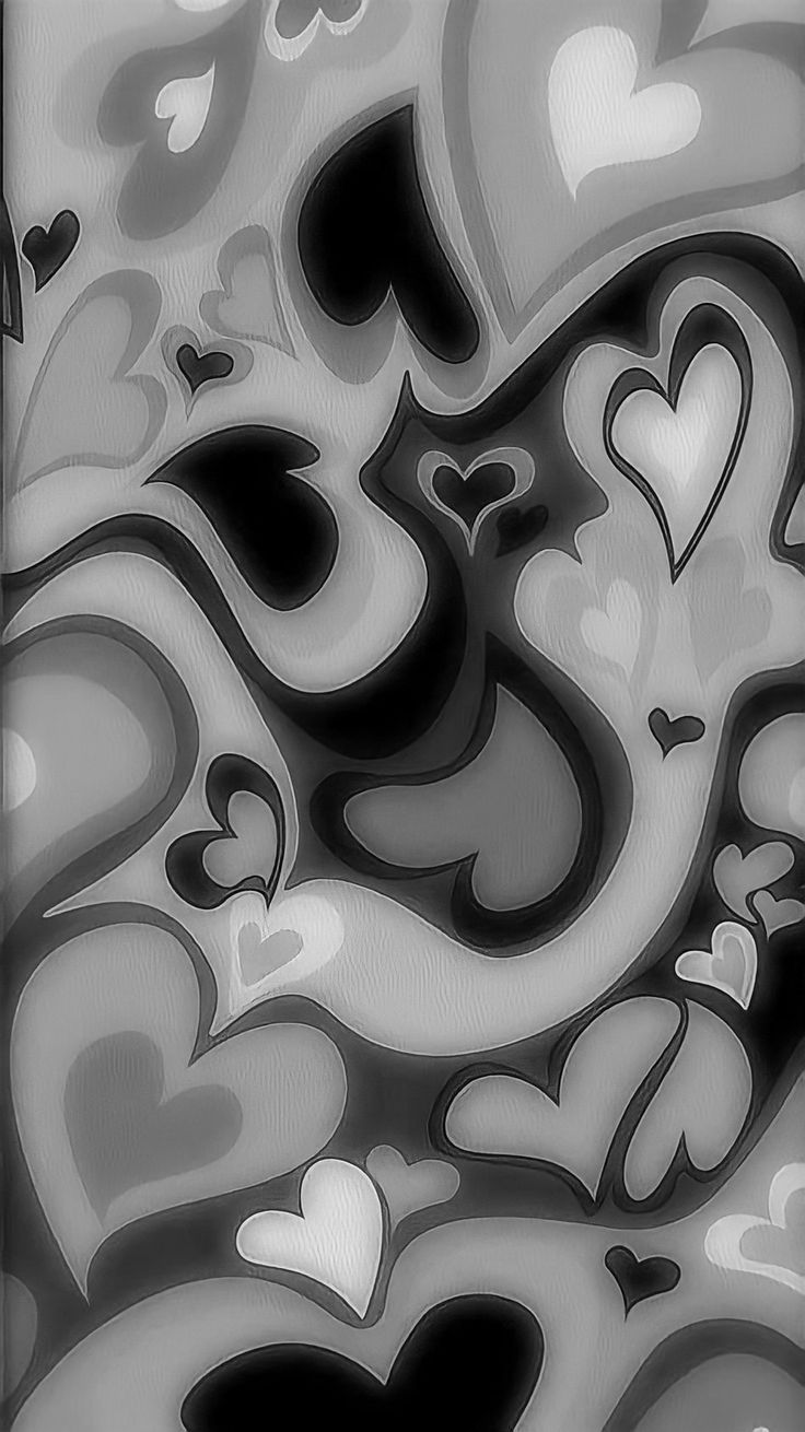 Black wavy hearts. iPhone wallpaper hipster, Edgy wallpaper, Heart iphone wallpaper. Heart iphone wallpaper, Heart wallpaper, Retro wallpaper iphone