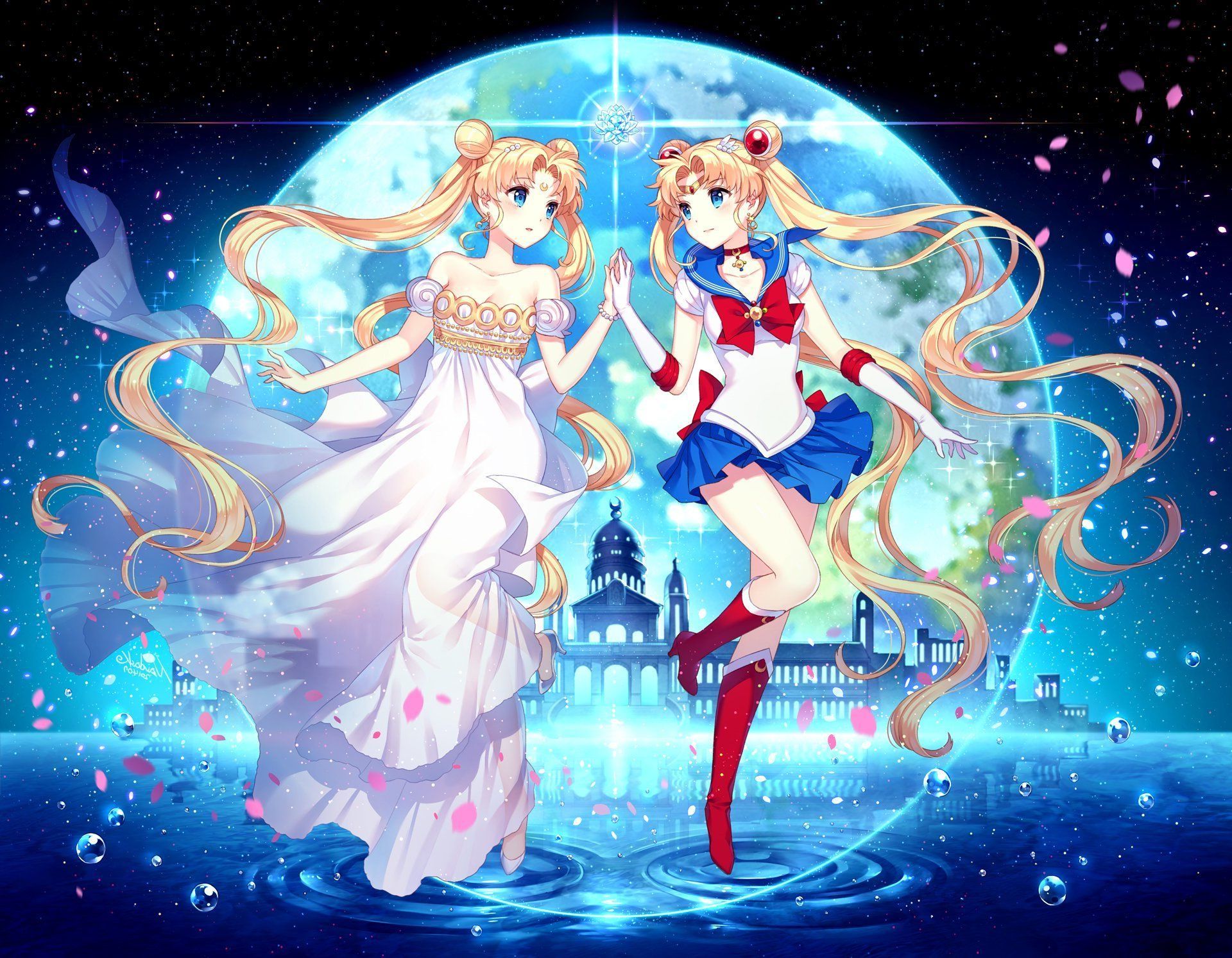 Sailor Moon and Princess Serenity wallpaper for your computer. - Sailor Moon