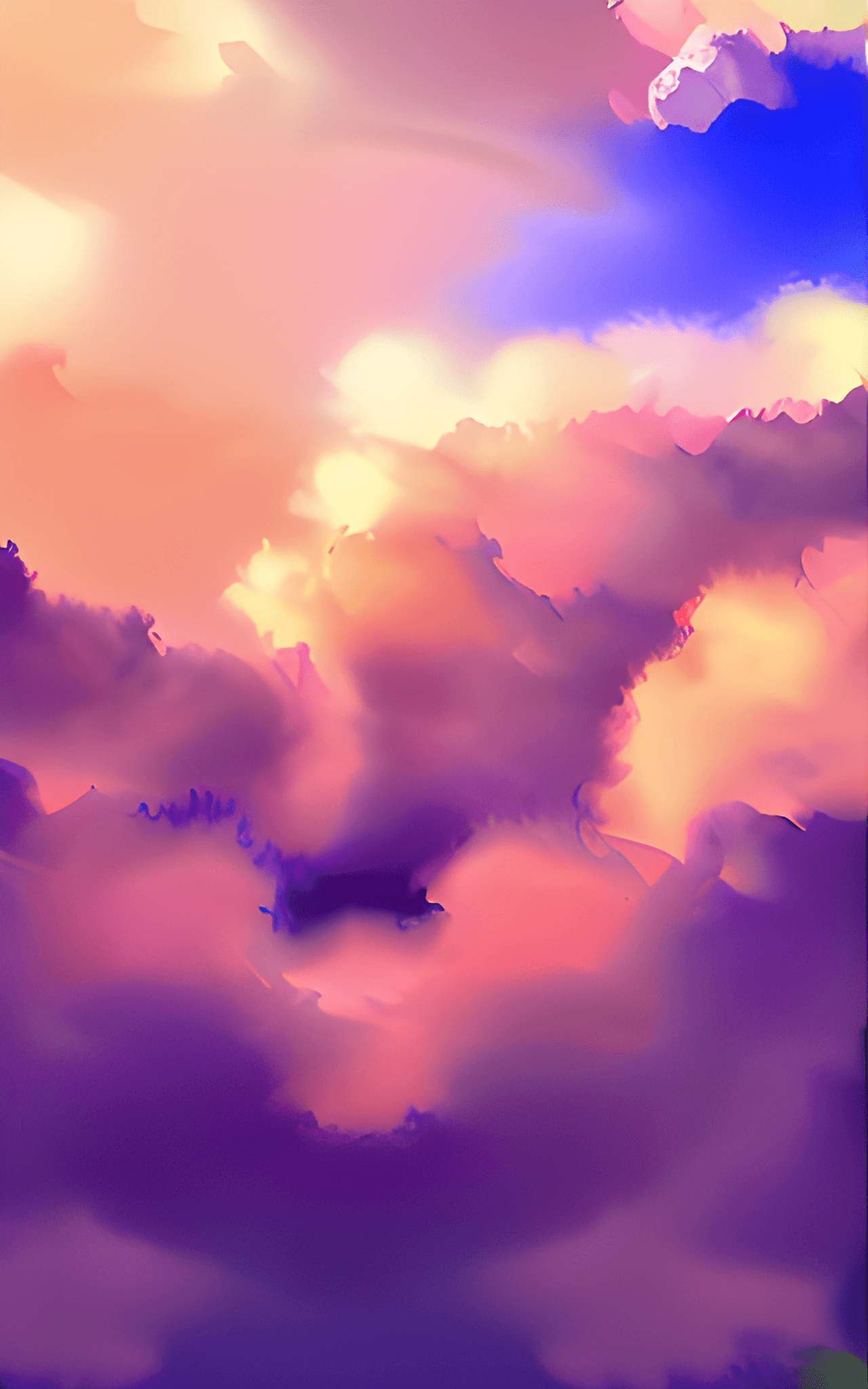 A purple and blue sky with clouds - Sky