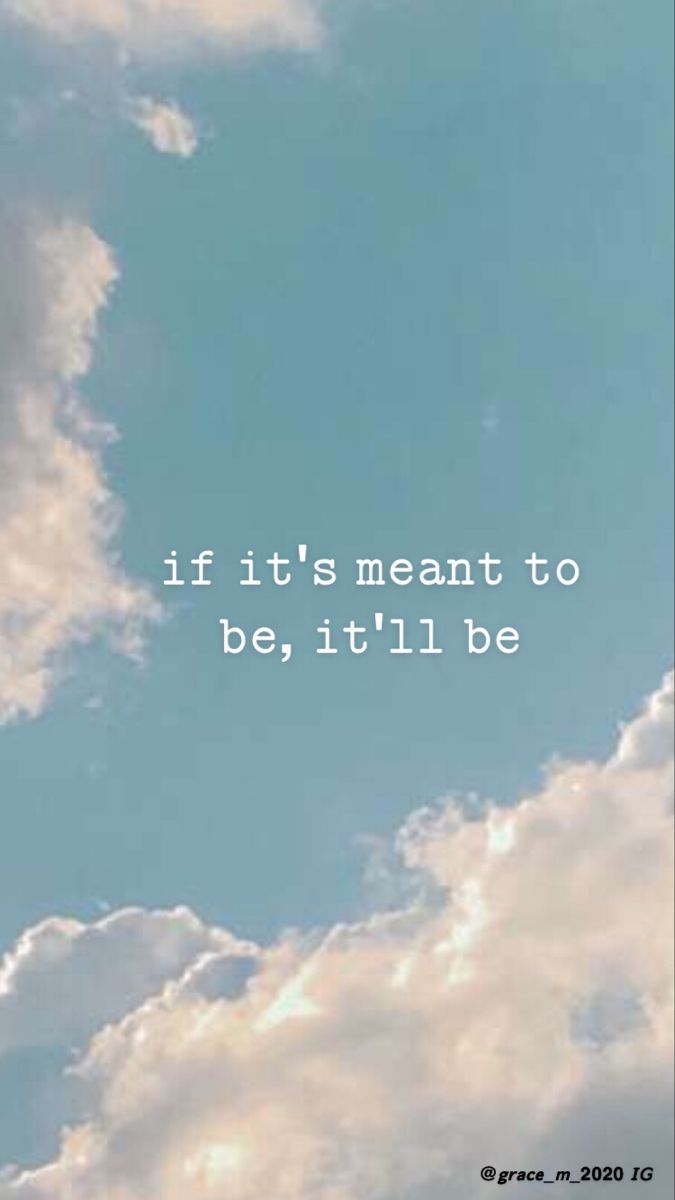 If it's meant to be - Calming
