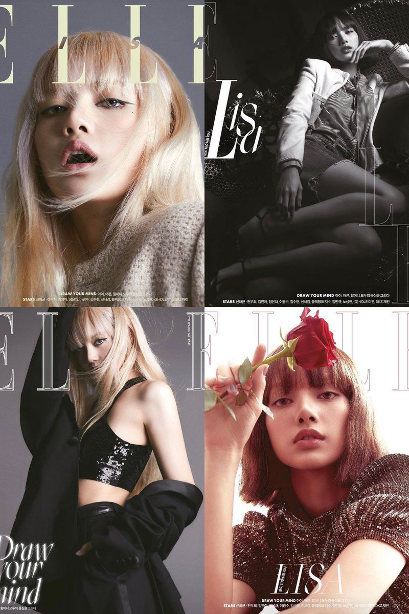 LISA of #BLACKPINK Looks Beautiful on the Cover of ELLE Korea. Tweet