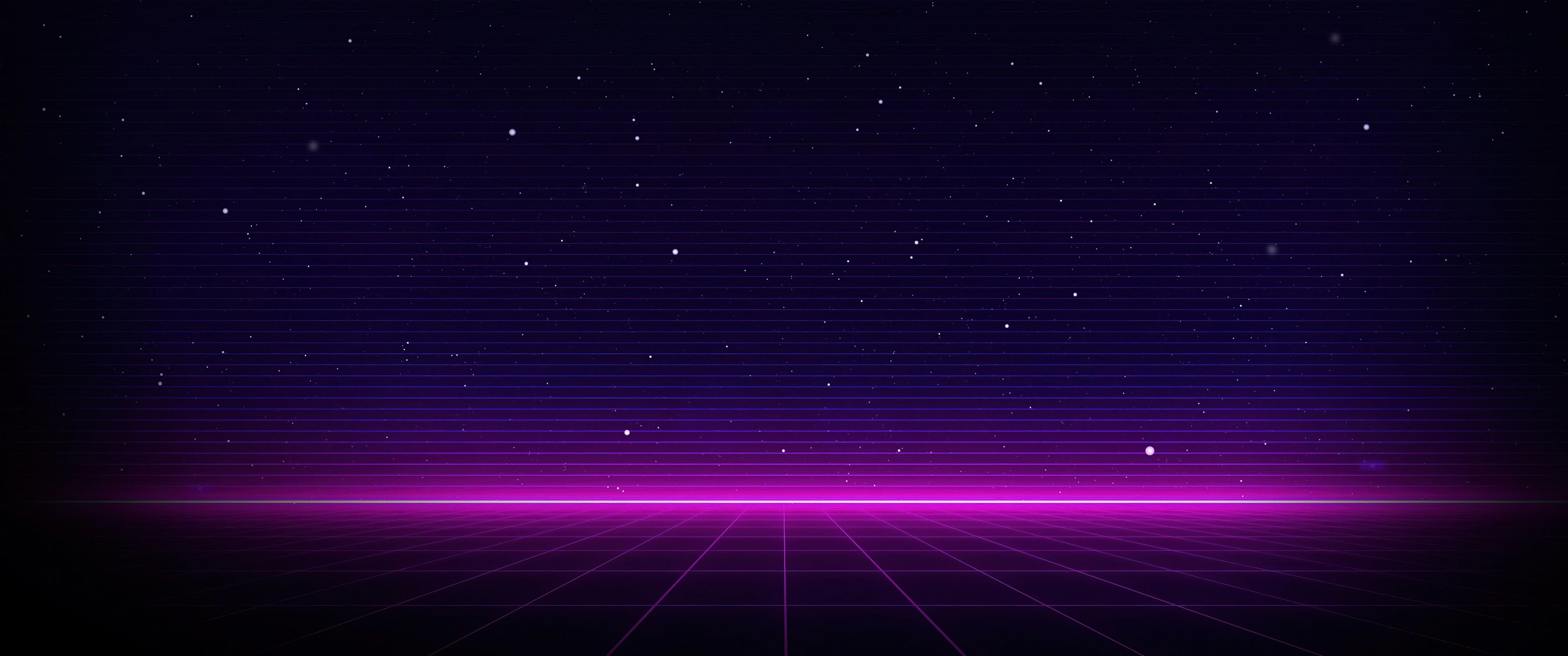 A retro 80s style background with neon lights - Dark purple, neon purple
