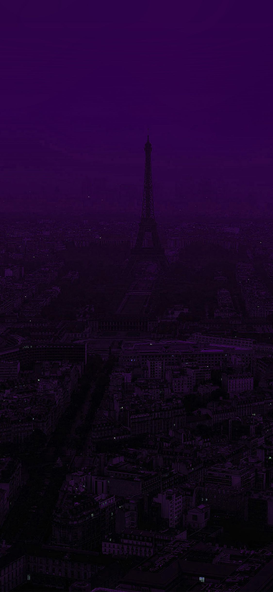 A purple sky with the eiffel tower in it - Dark purple