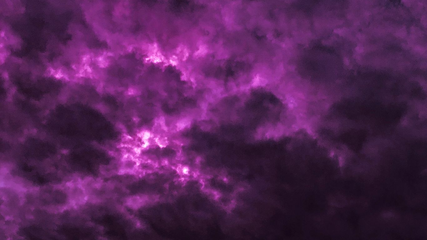 Download wallpaper 1366x768 clouds, sky, purple, thick, dark tablet, laptop HD background