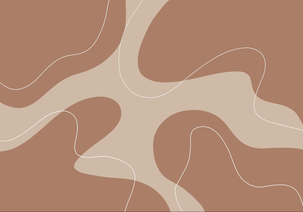 A brown background with abstract white shapes - IPad
