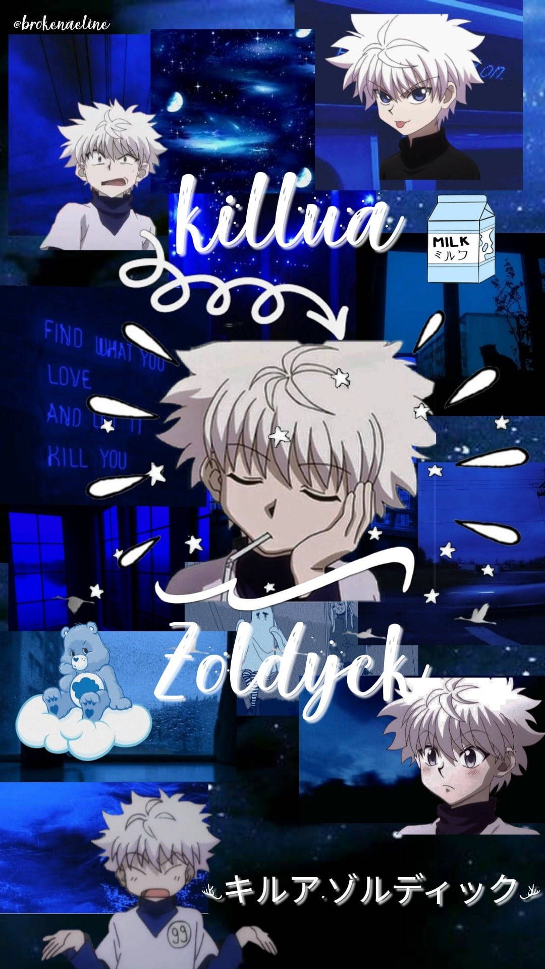 Download Dark Blue Killua iPhone Wallpaper