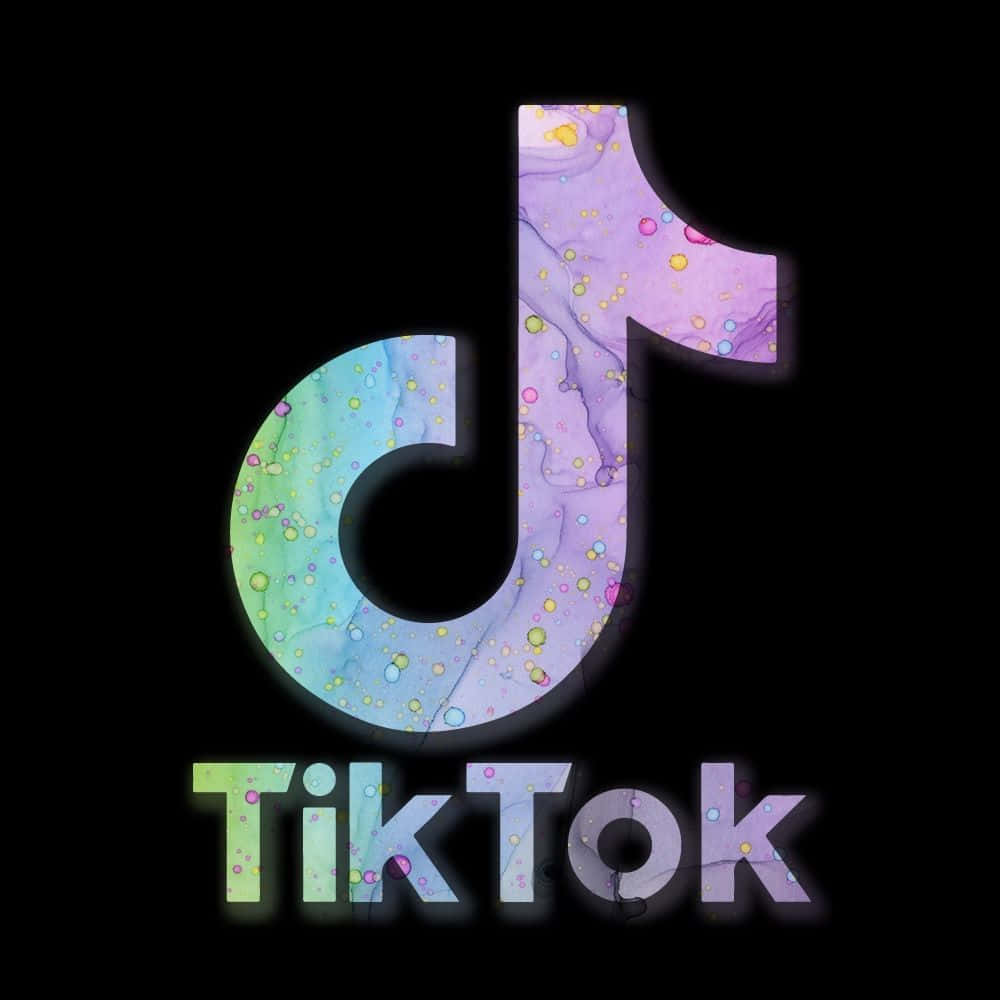 A colorful tiktok logo on black background - TikTok