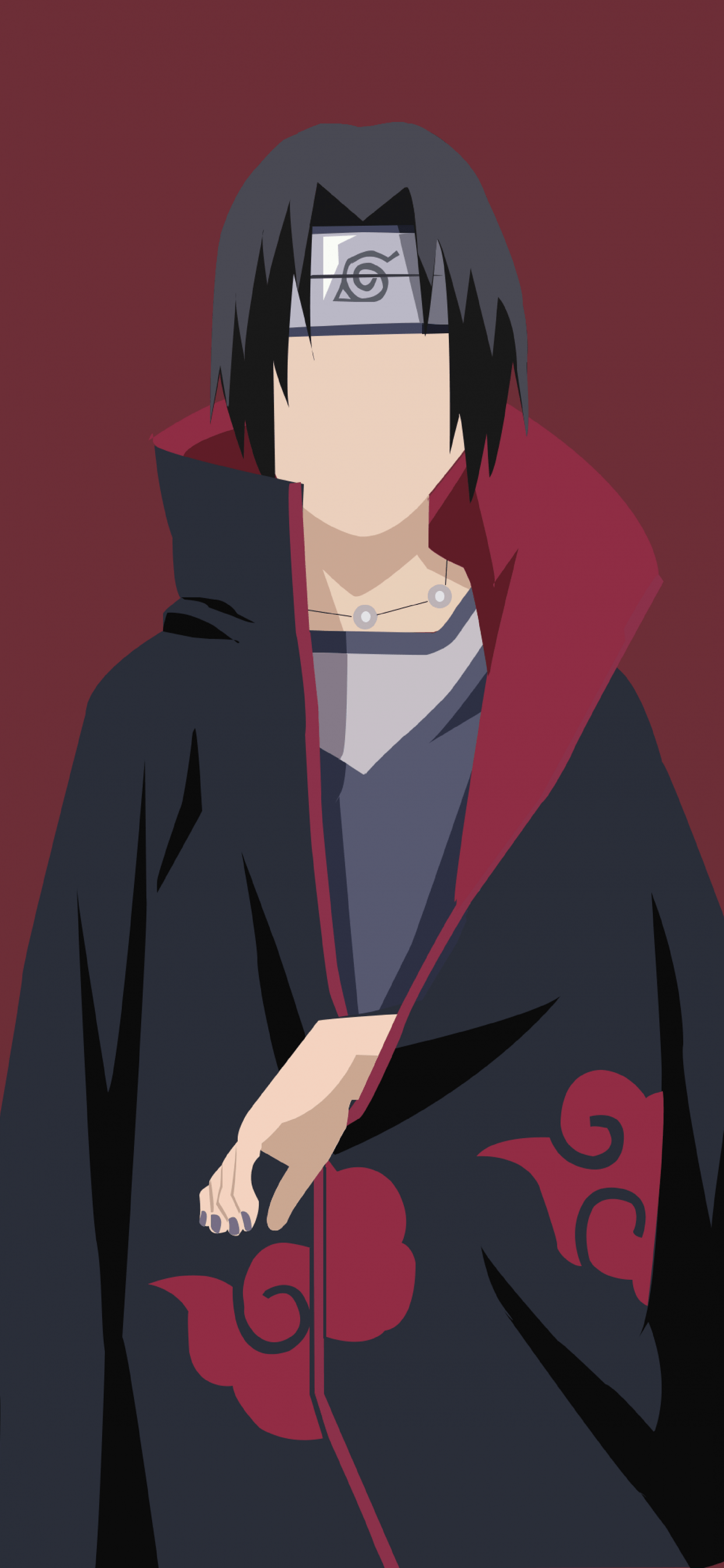 A man with black hair and red eyes - Itachi Uchiha