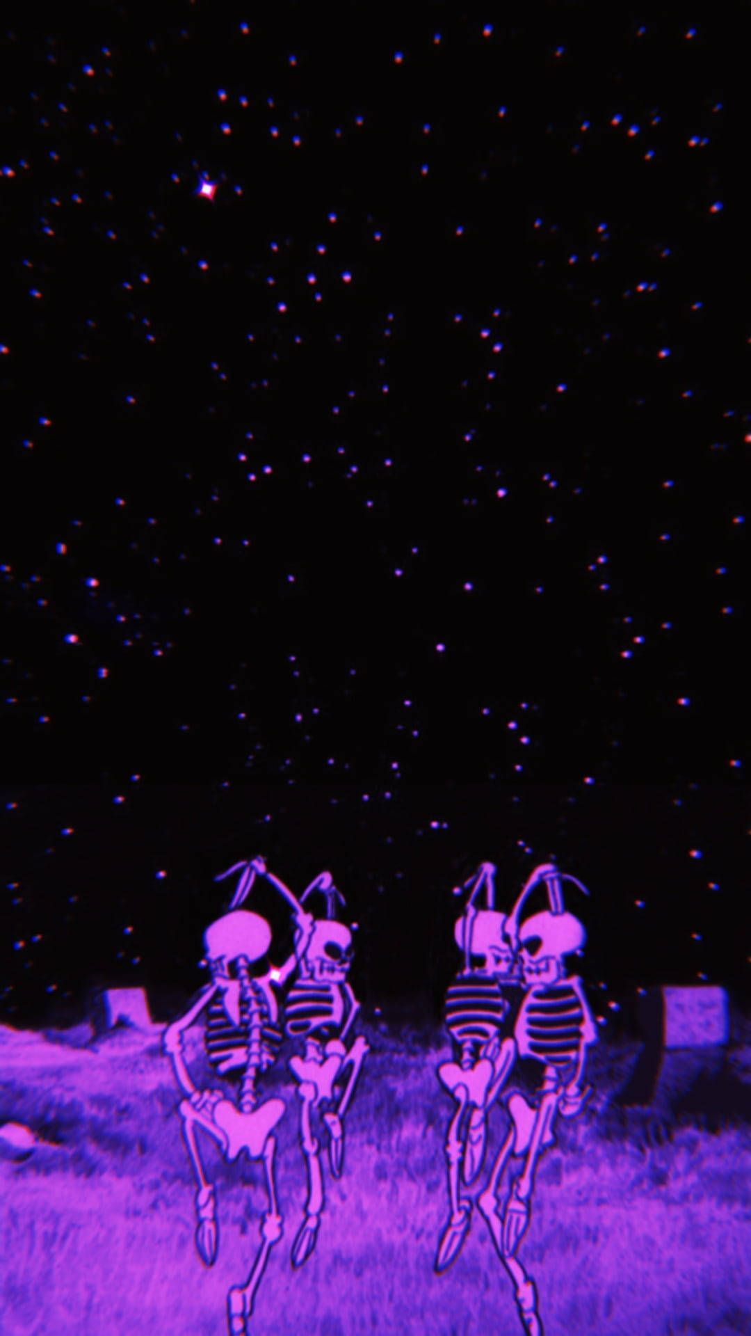 Purple Aesthetic Wallpaper iPhone with high-resolution 1080x1920 pixel. You can use this wallpaper for your iPhone 5, 6, 7, 8, X, XS, XR backgrounds, Mobile Screensaver, or iPad Lock Screen - Dance, skeleton, dab dance