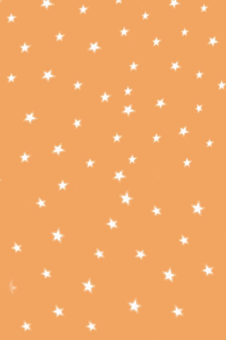 A close up of an orange background with white stars - Orange, pastel orange