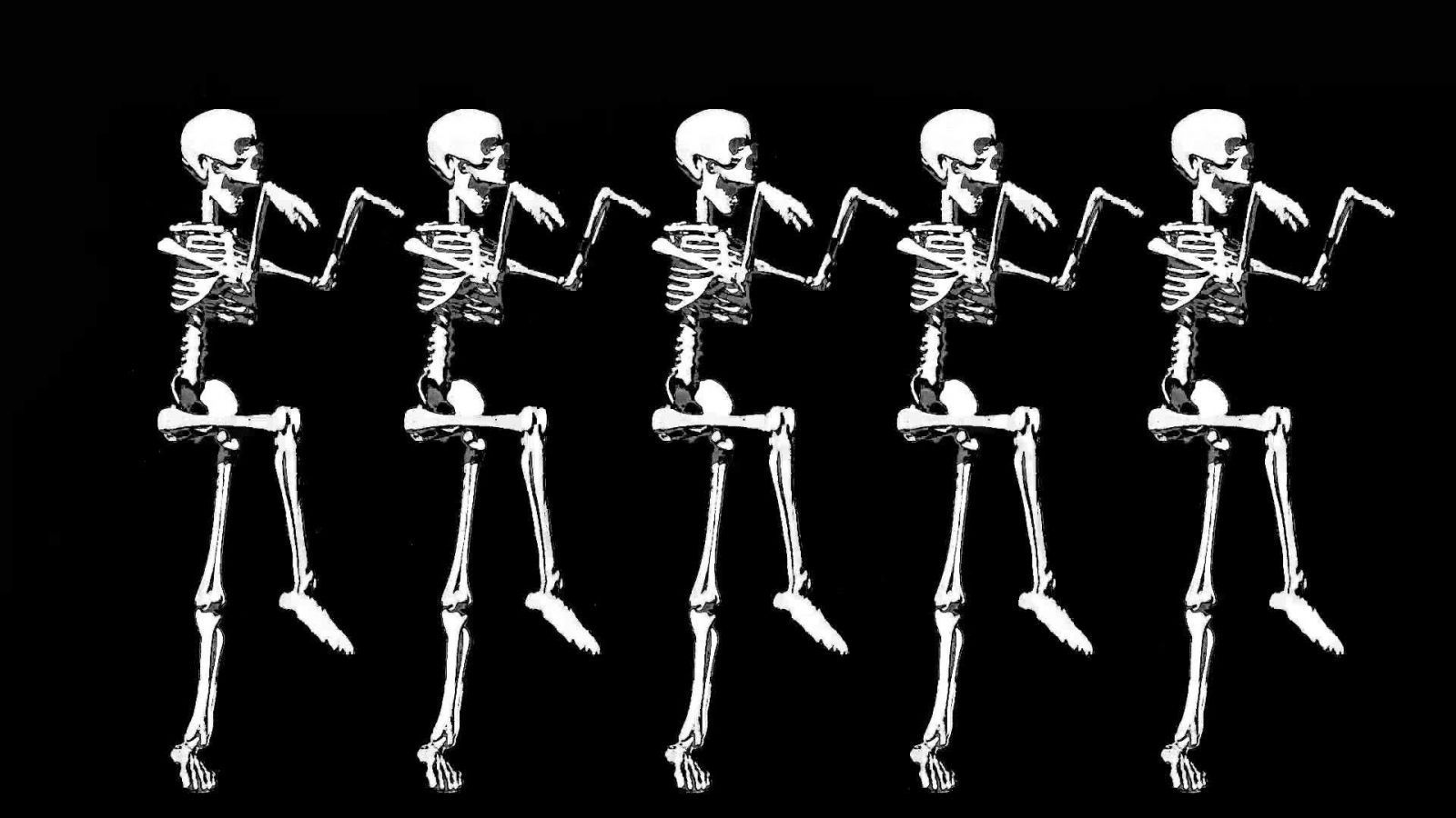 Aesthetic Skeleton Desktop Wallpaper