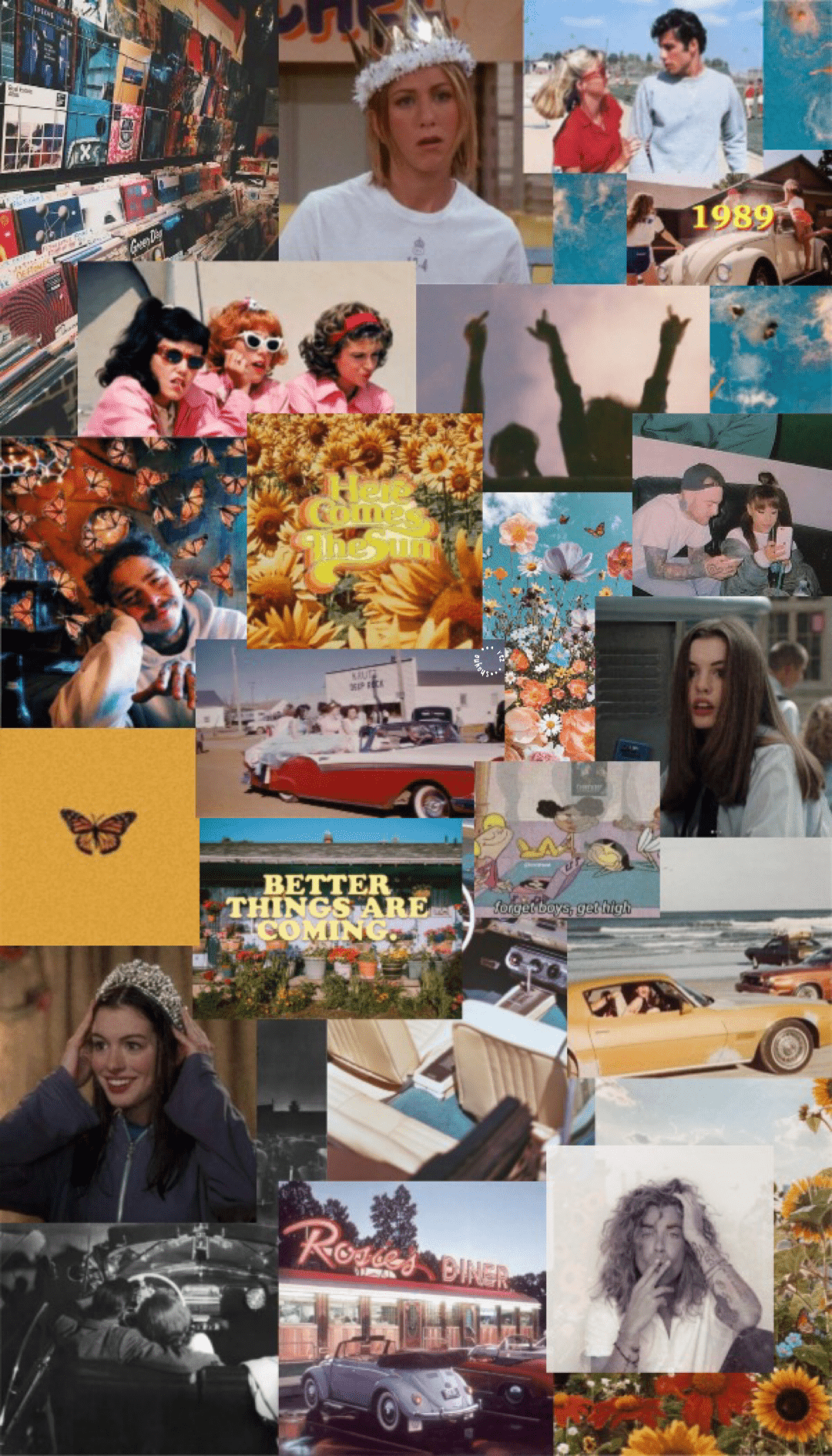 A collage of pictures with different people in them - 80s