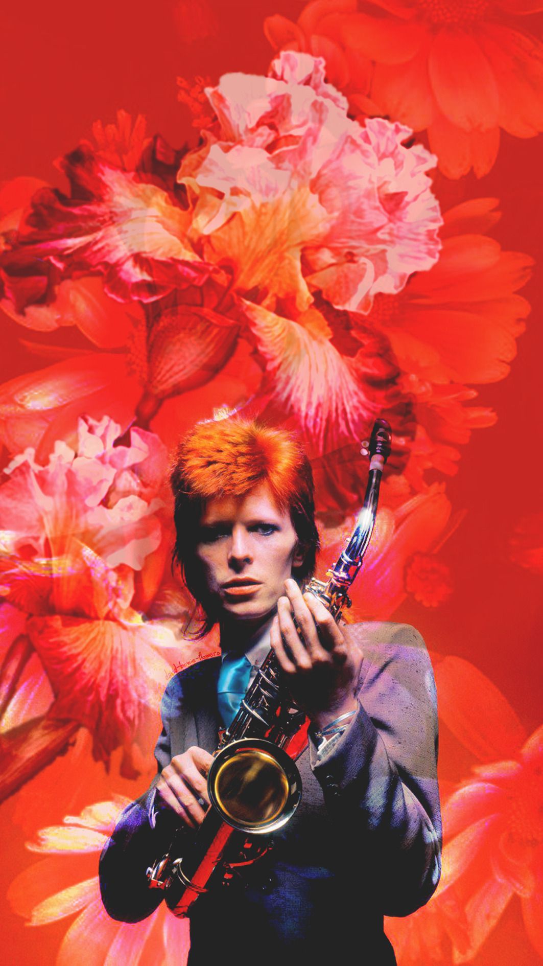 David Bowie and Flowers