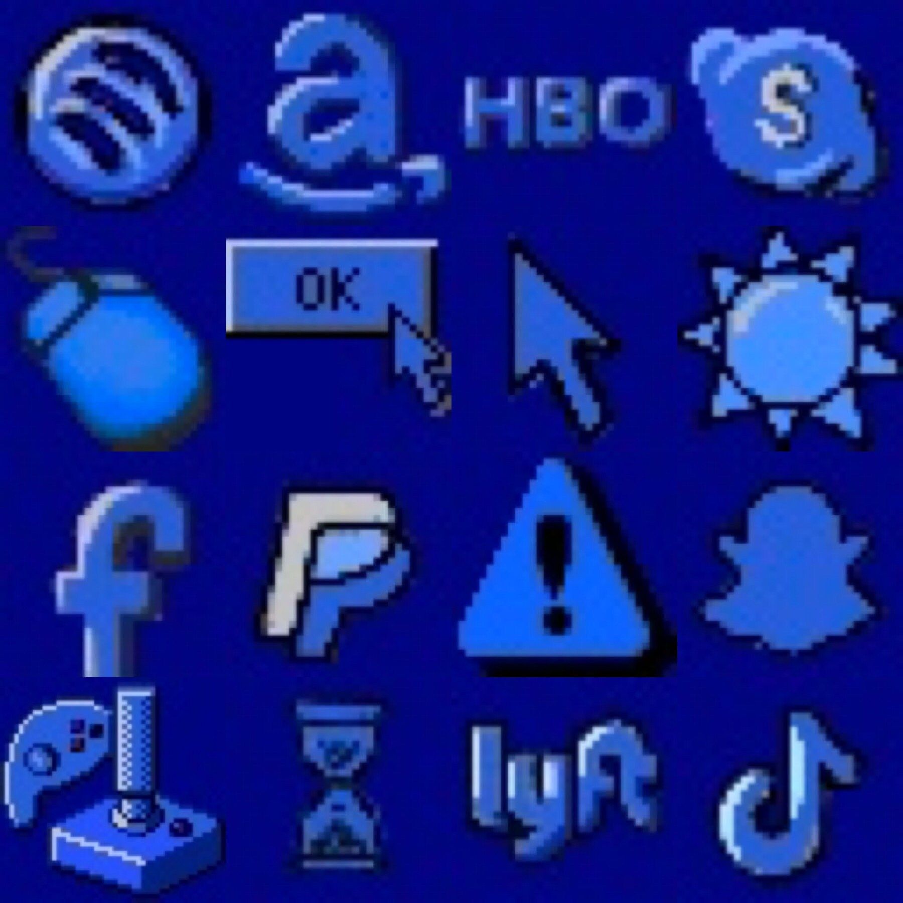 Windows 98 Royal Dark Blue Icon Ios 14 Vintage Aesthetic Ios