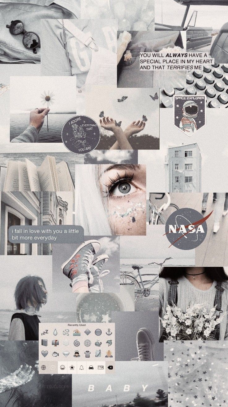 A collage of pictures with different themes - Gray, NASA