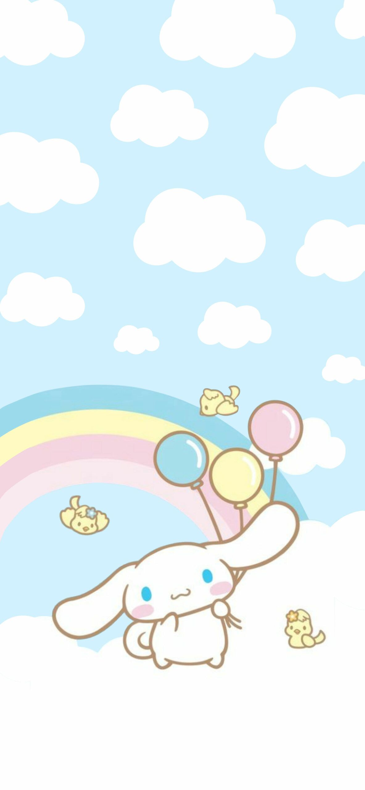 A cute little white rabbit with balloons - Sanrio, Cinnamoroll