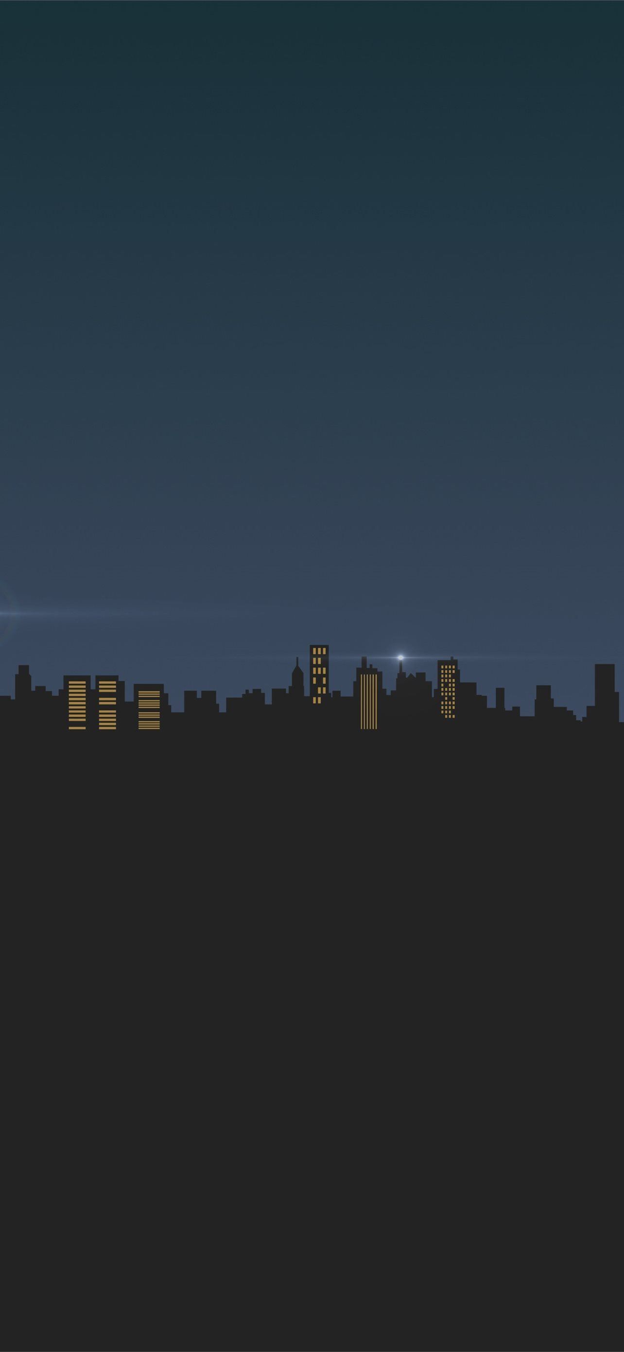Minimalist cityscape at night wallpaper for your iPhone from Vibe app - Minimalist