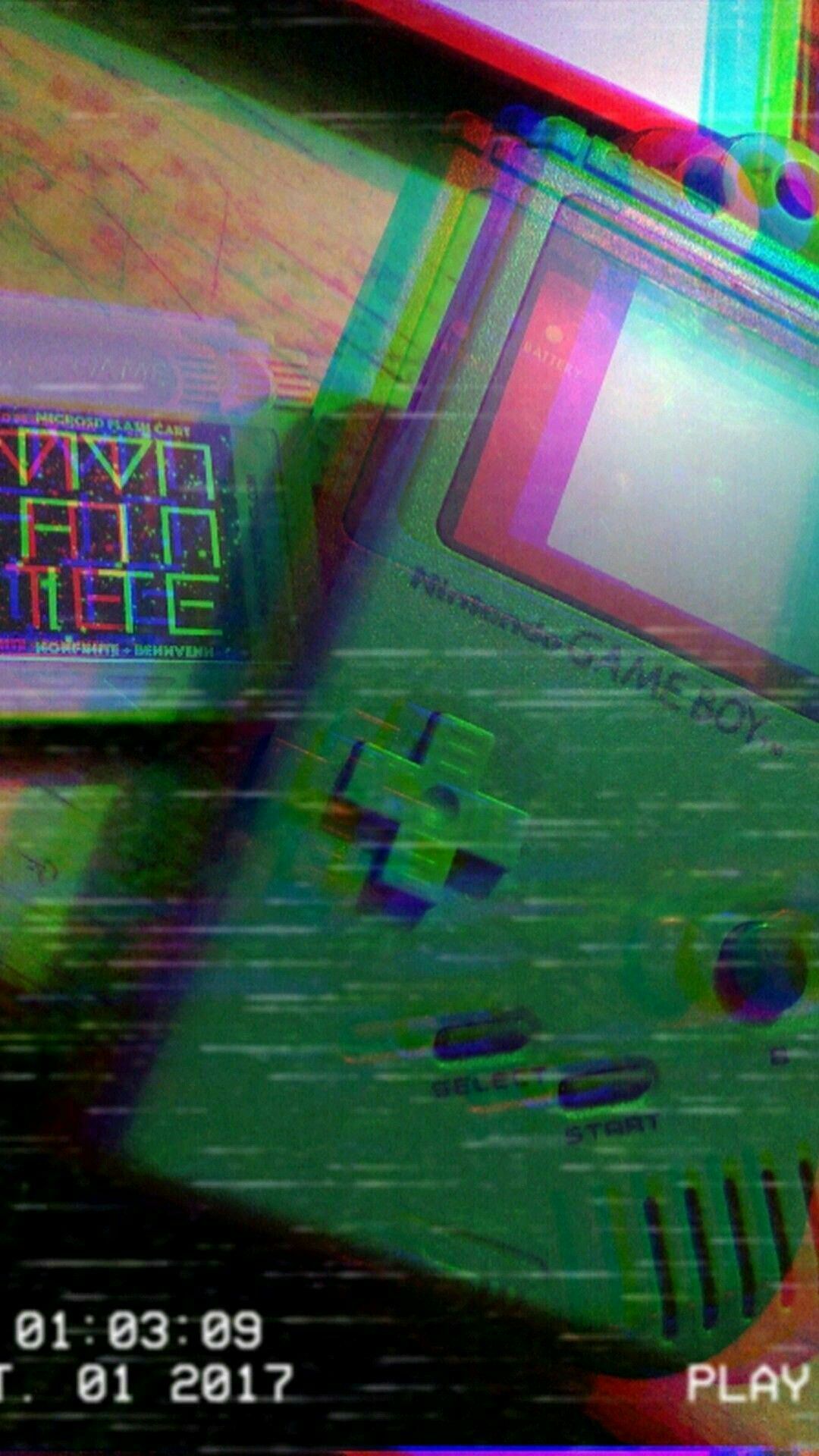 A picture of an old game system - VHS, glitch, Nintendo