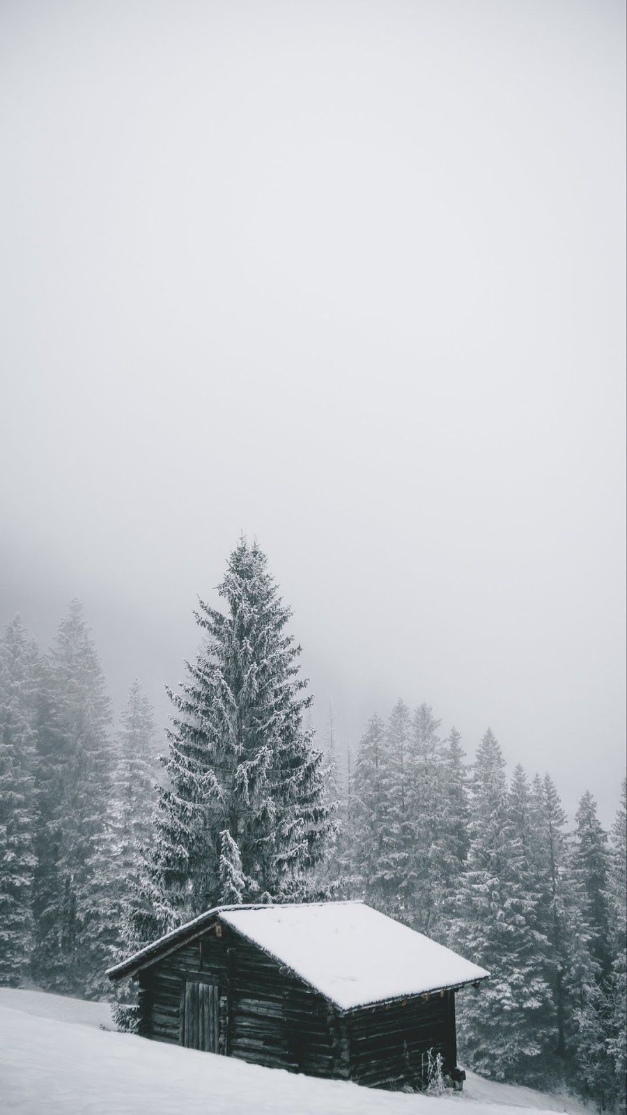 Snow, Mountain, House Wallpaper Free Download