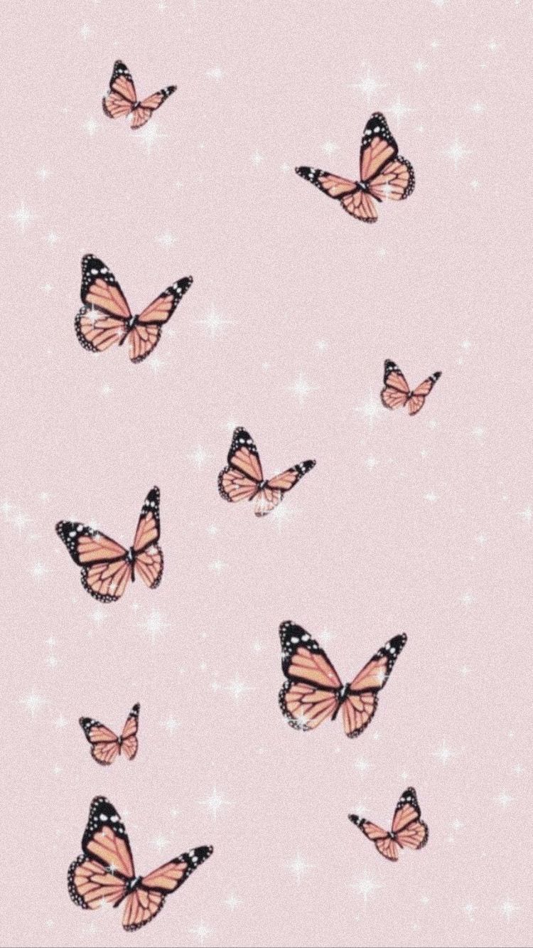 Pink butterfly background. Butterfly background, Butterfly wallpaper iphone, Cute patterns wallpaper