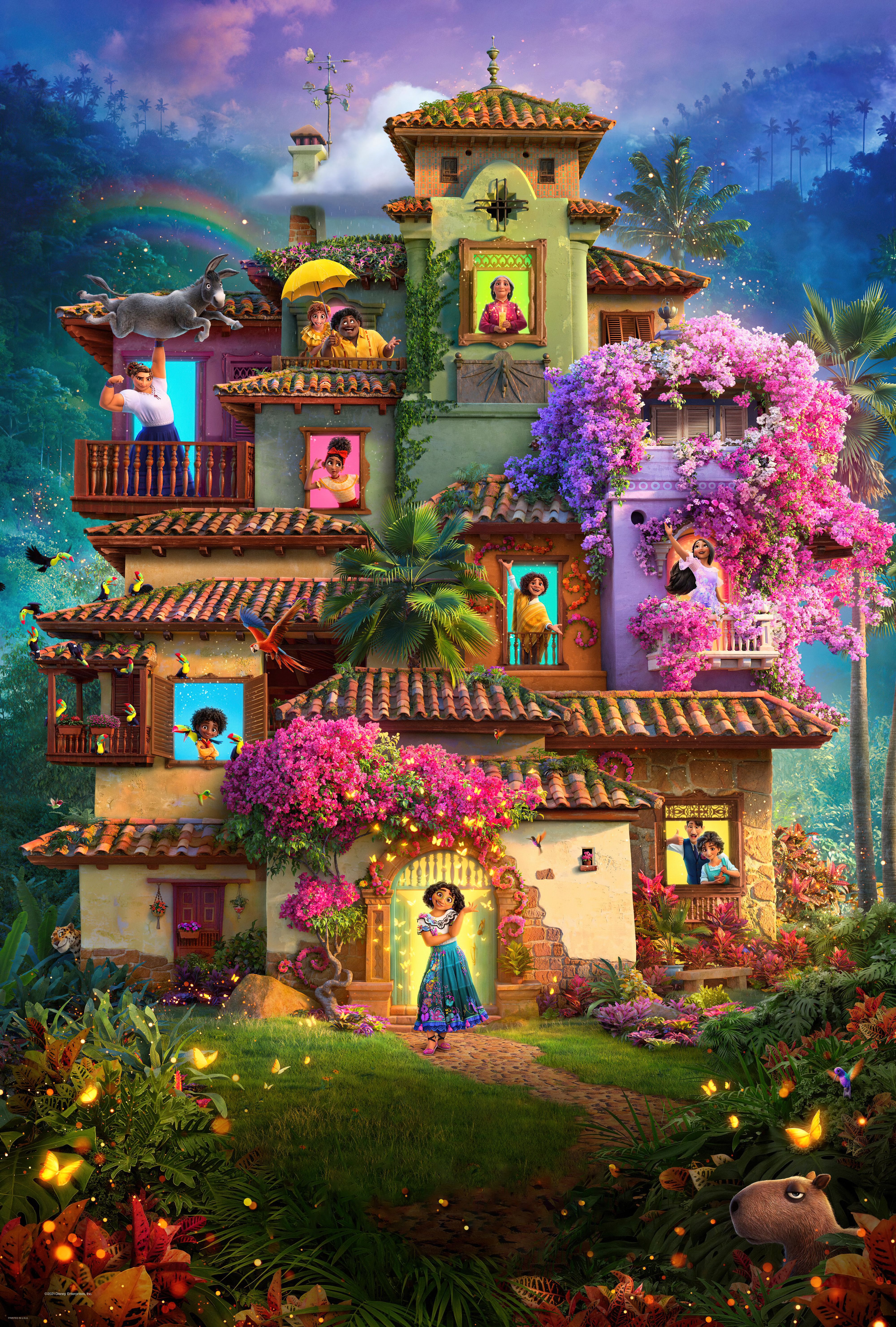 A painting of the house from coco - Encanto