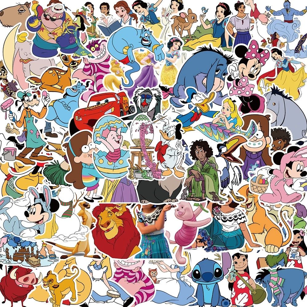 30 50 100pcs Disney Cute Cartoon Mix Lion King Princess Encanto Aesthetic Stickers For Kids Diy Scrapbooking Laptop Phone