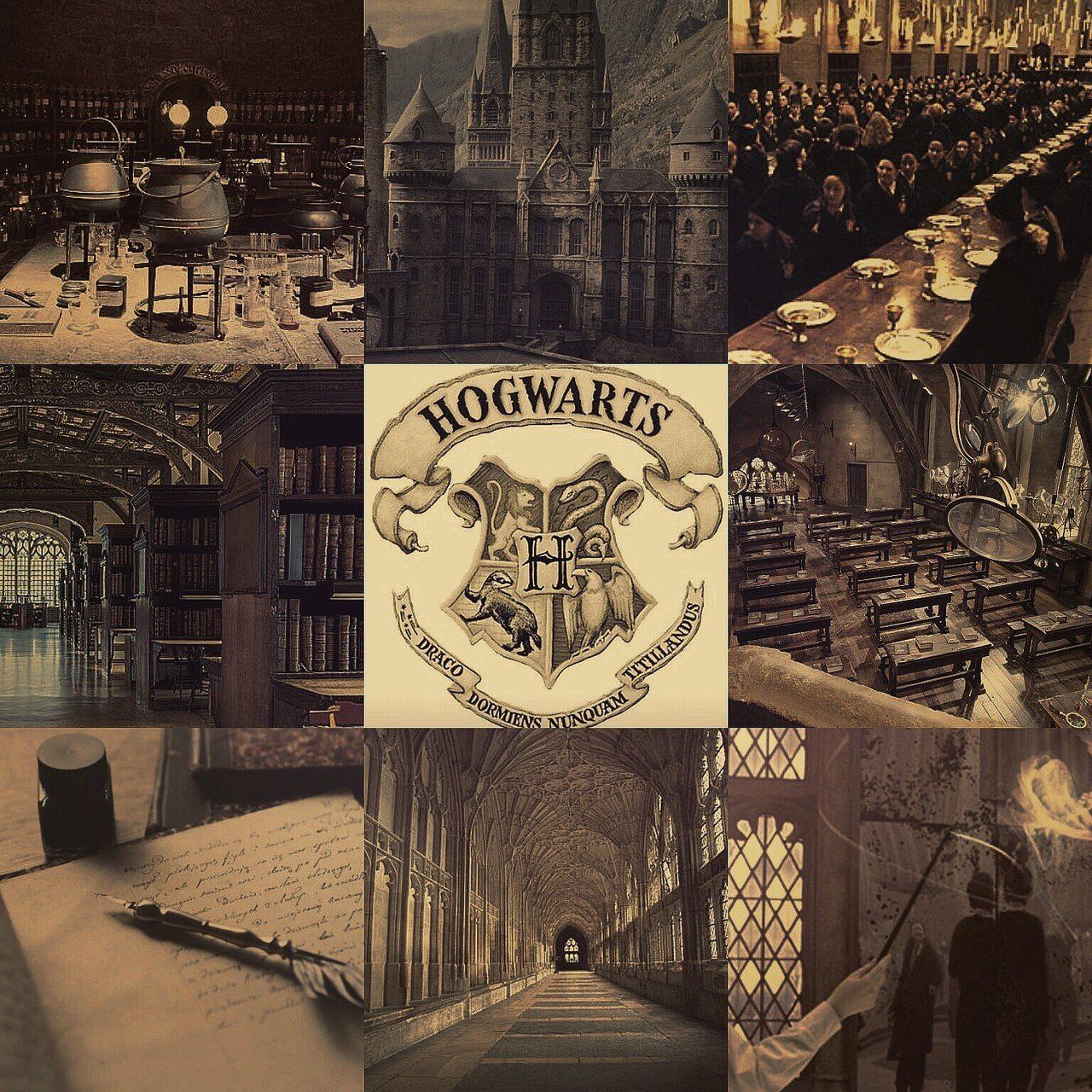 A collage of pictures from harry potter - Dark academia, Harry Potter