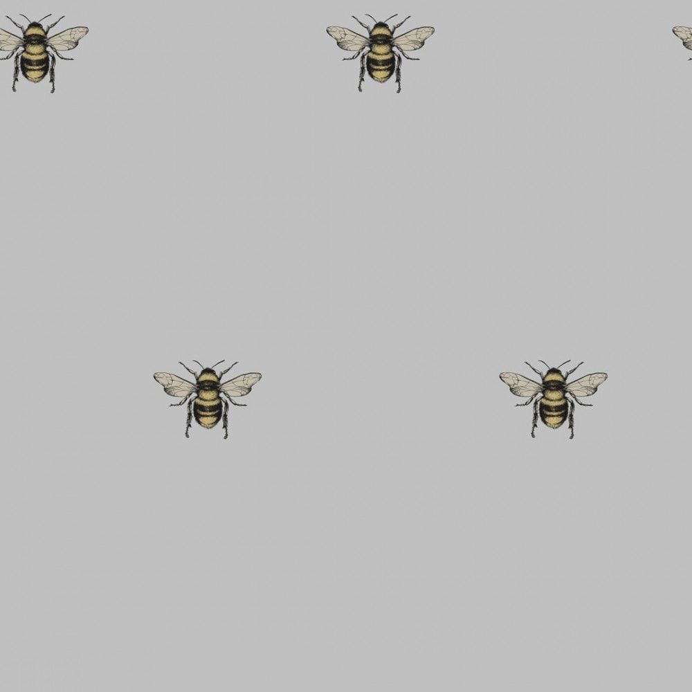 Luxe Bee wallpaper in grey. I Love Wallpaper