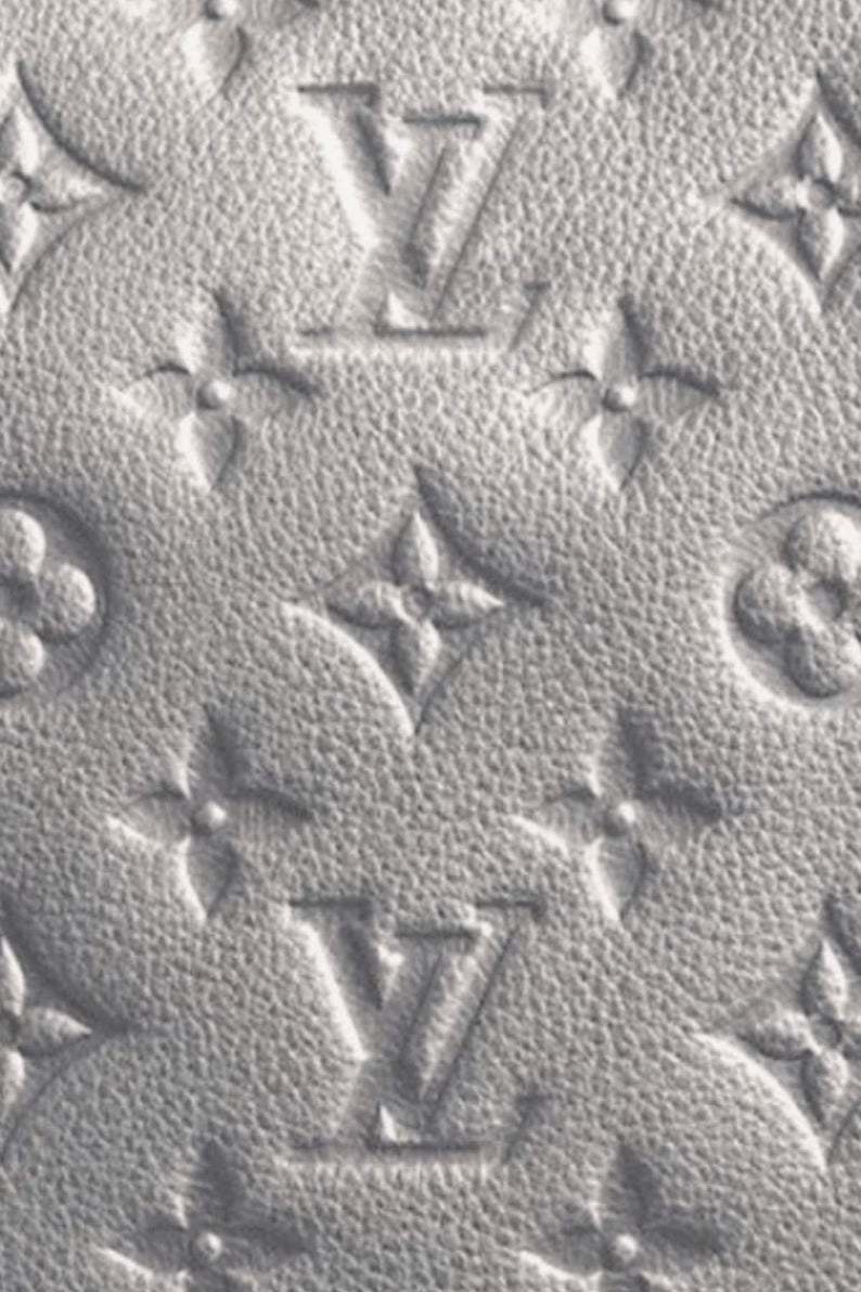 The iconic Louis Vuitton monogram, embossed on the leather of the new iPhone case. - Silver
