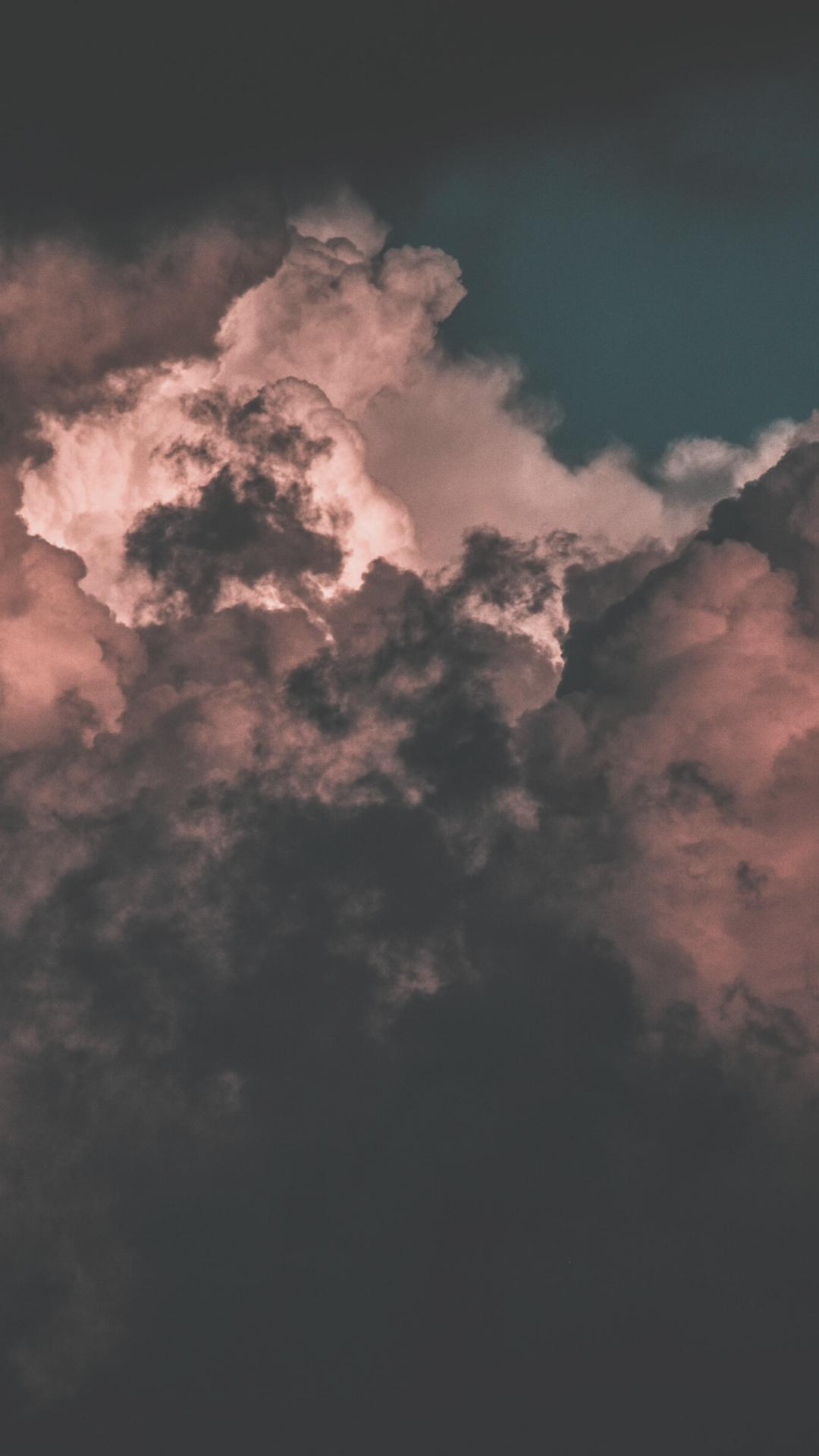 Clouds in the sky, wallpaper, 1080x1920, iPhone 8, iPhone X - Dark academia