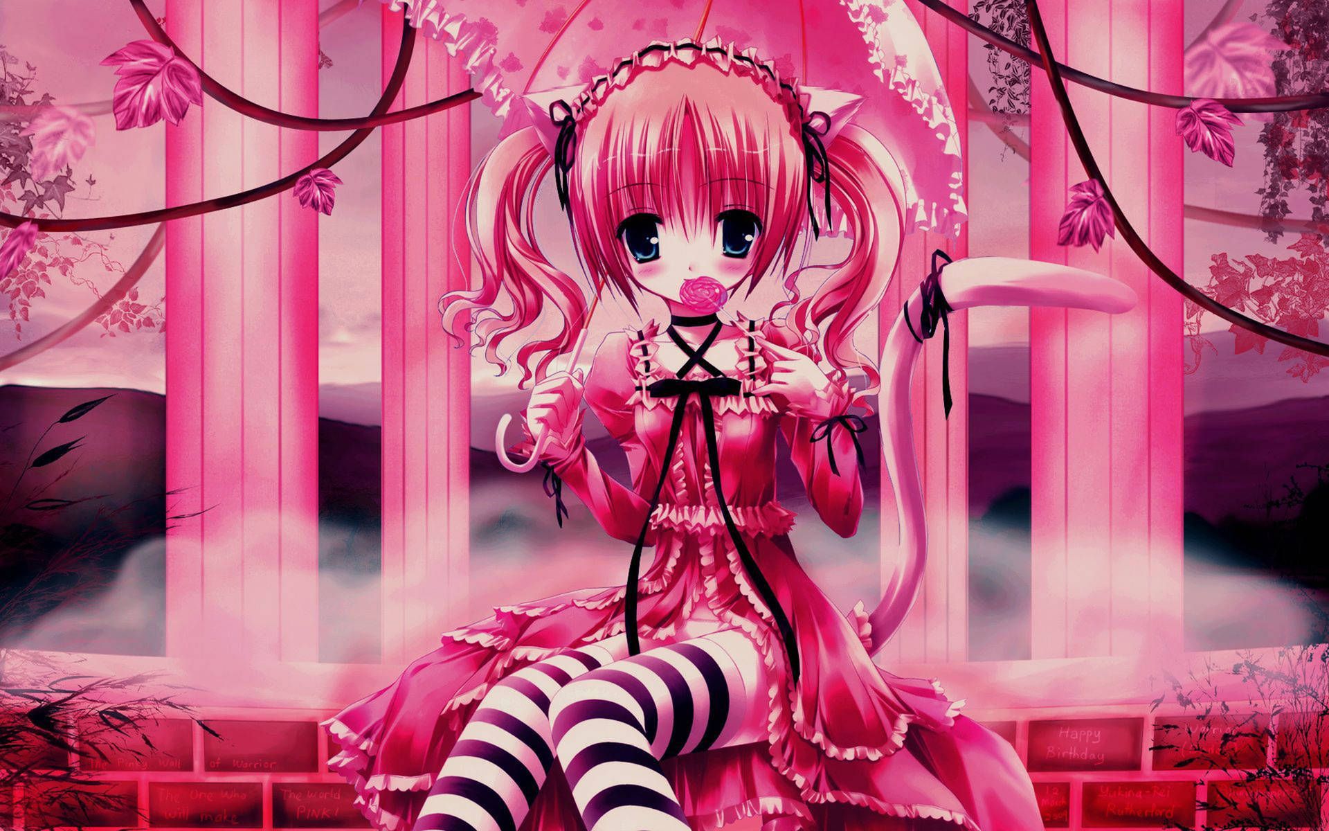 Download Pink Anime Aesthetic Lolita Wallpaper