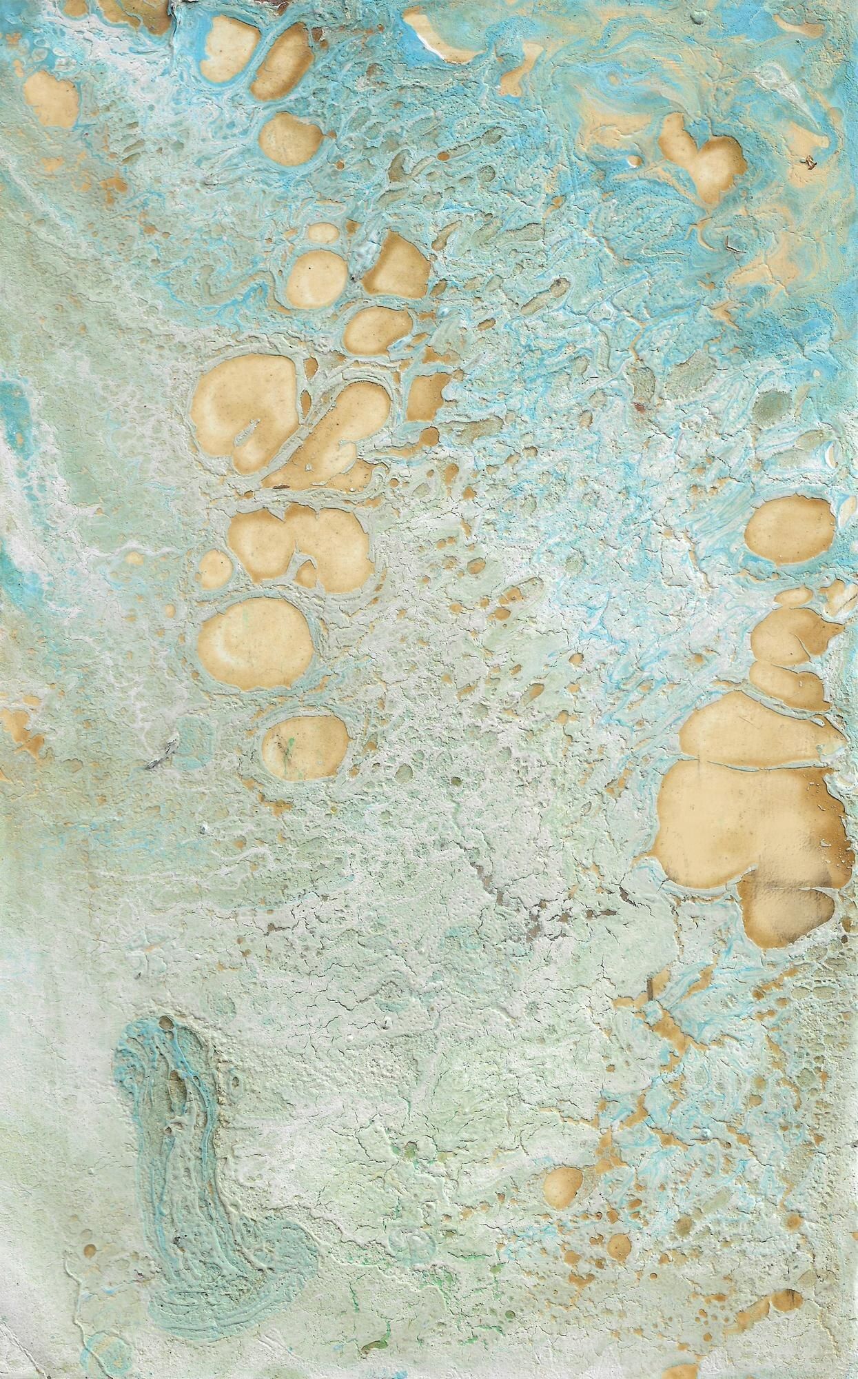 A painting of water and clouds in blue - Turquoise
