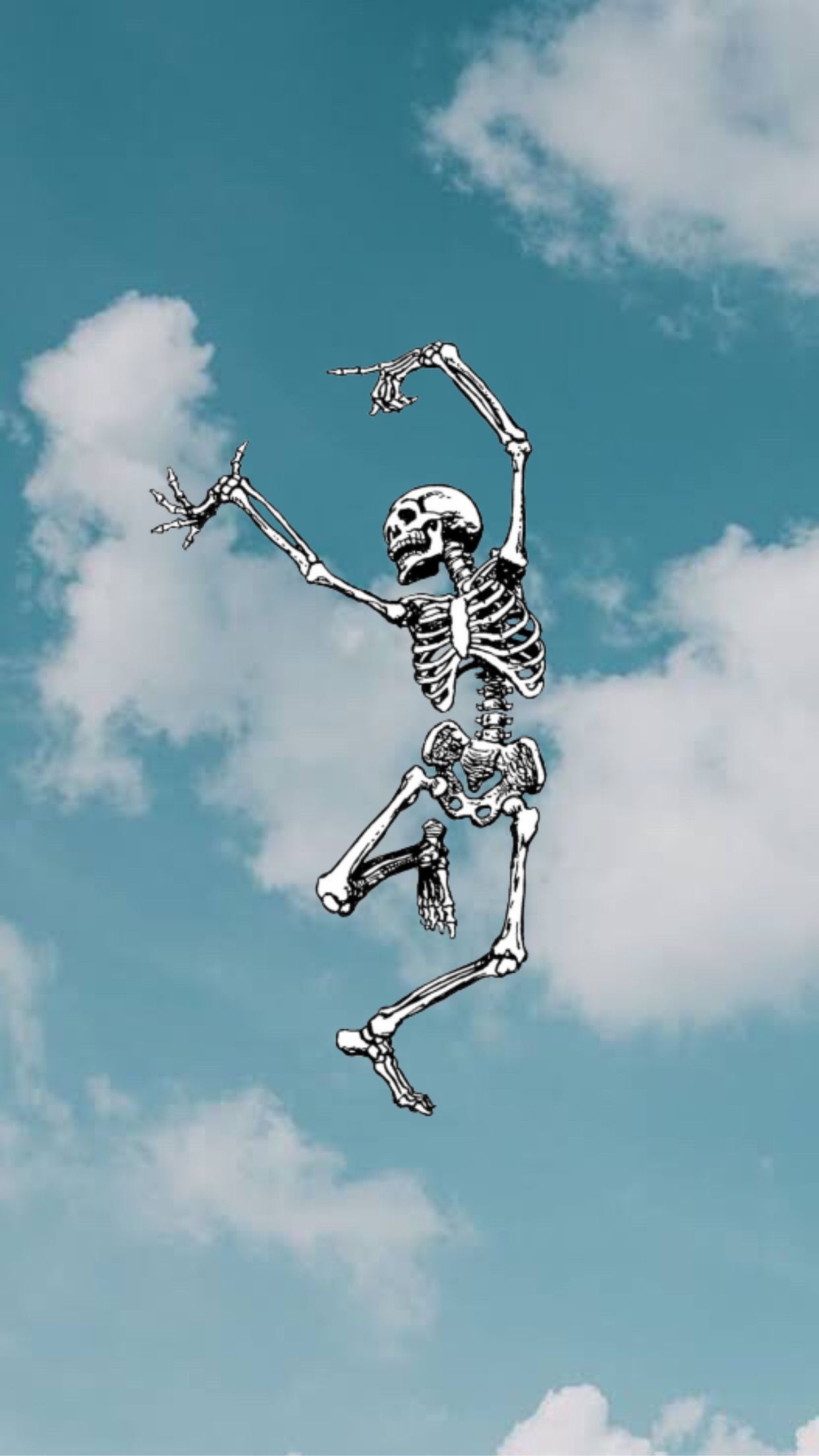 A skeleton is dancing in the sky - Skeleton, dance