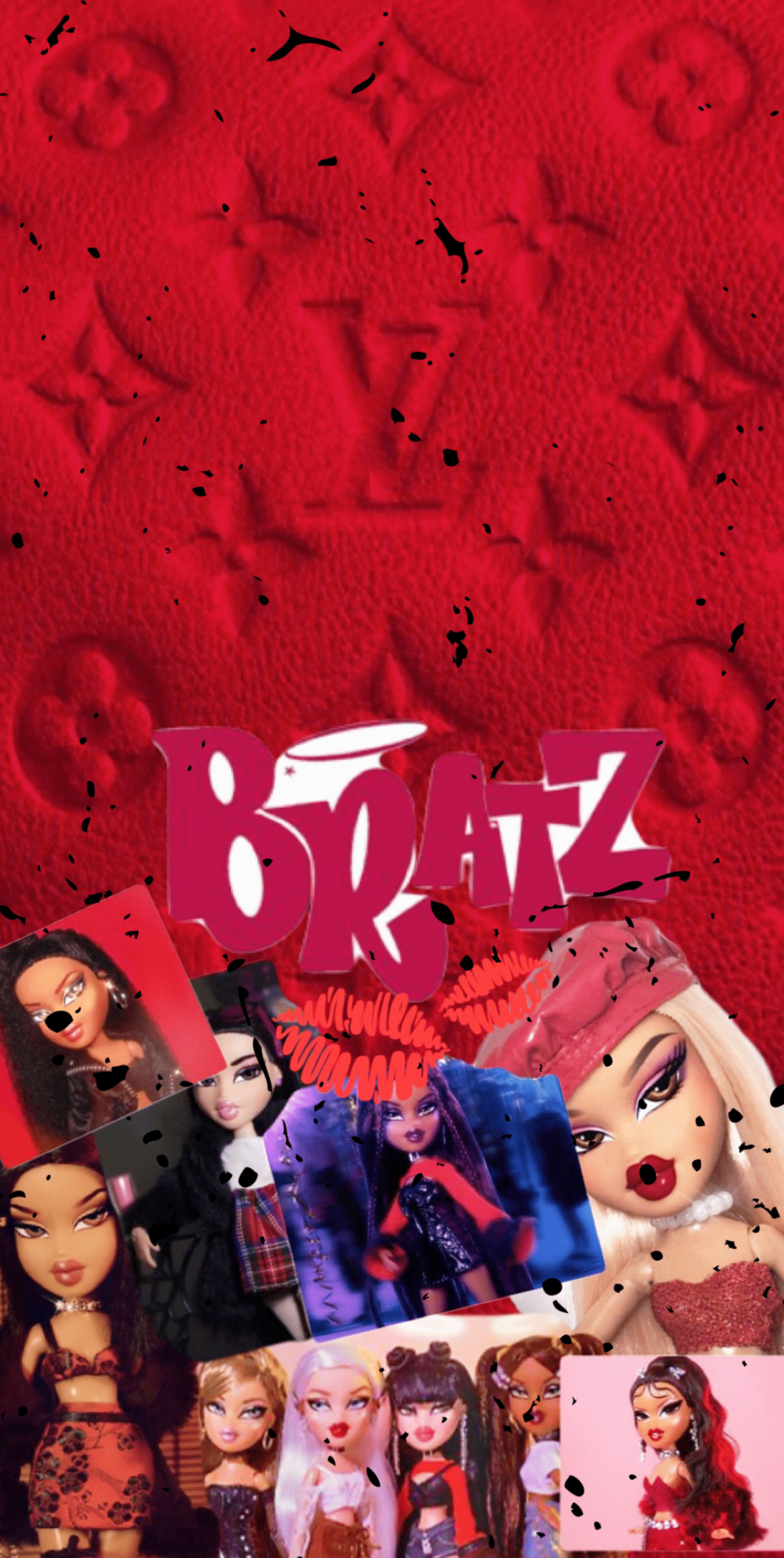 Red Bratz themed wallpaper
