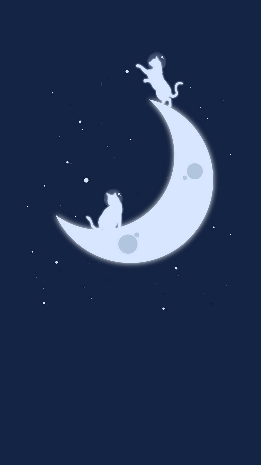 A cat is sitting on the moon - Galaxy, moon