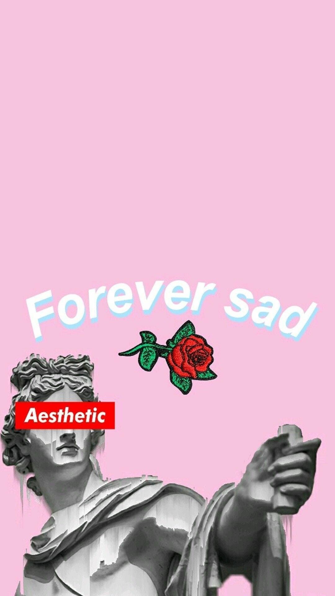 Forever sad aesthetic wallpaper for phone and desktop. - Depressing, Greek statue, sad, depression