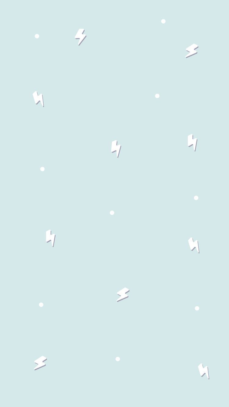 A blue background with white lightning bolts - Simple