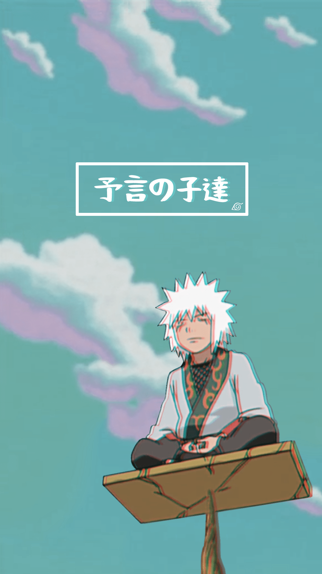 Aesthetic anime wallpaper of Jiraiya from Naruto sitting on a wooden box - Simple, Naruto