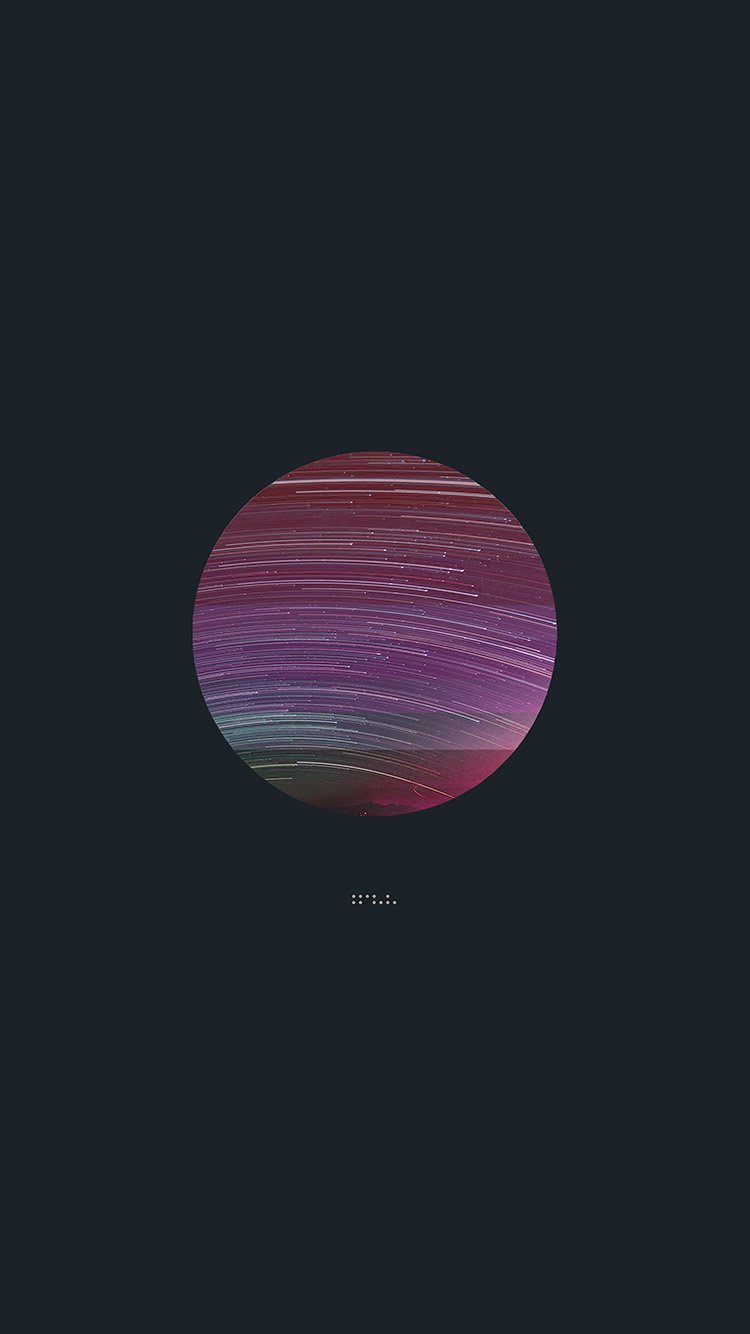Dark wallpaper with a colorful planet - Simple