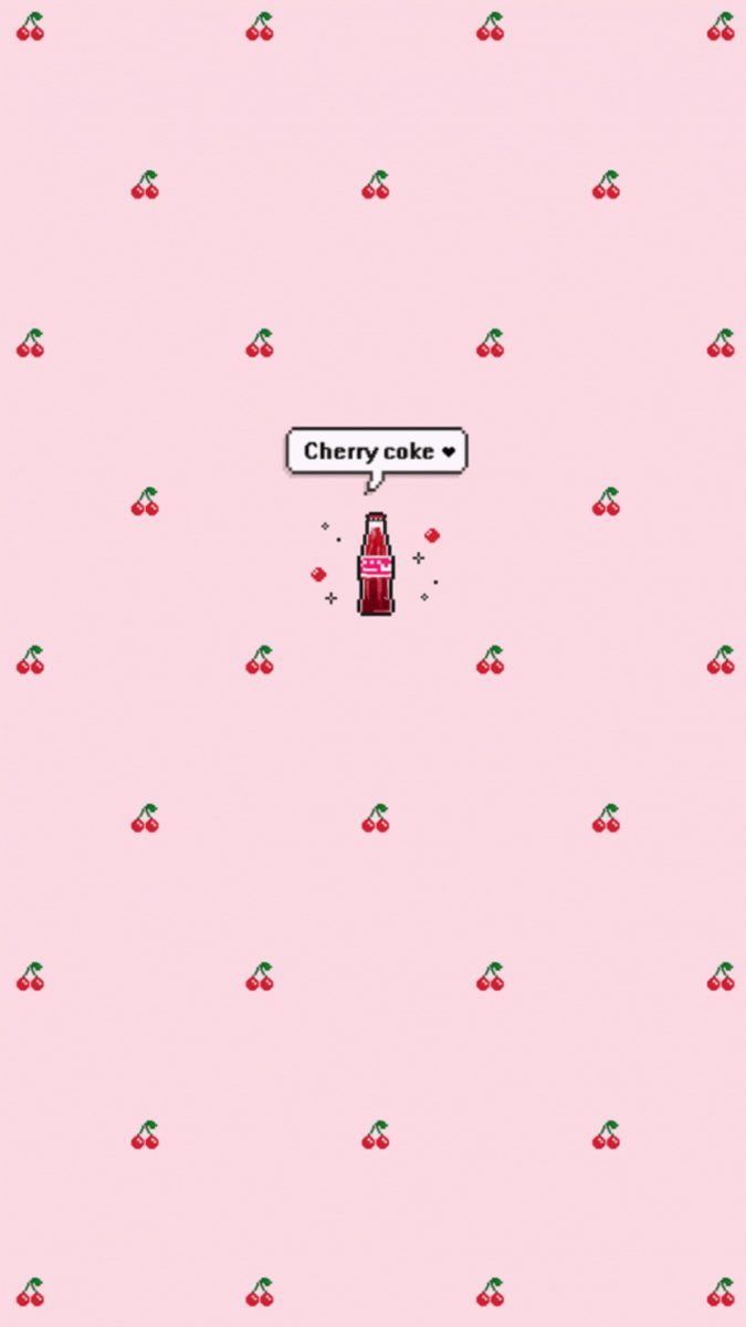 Aesthetic wallpaper for phone cherry coke. - Simple