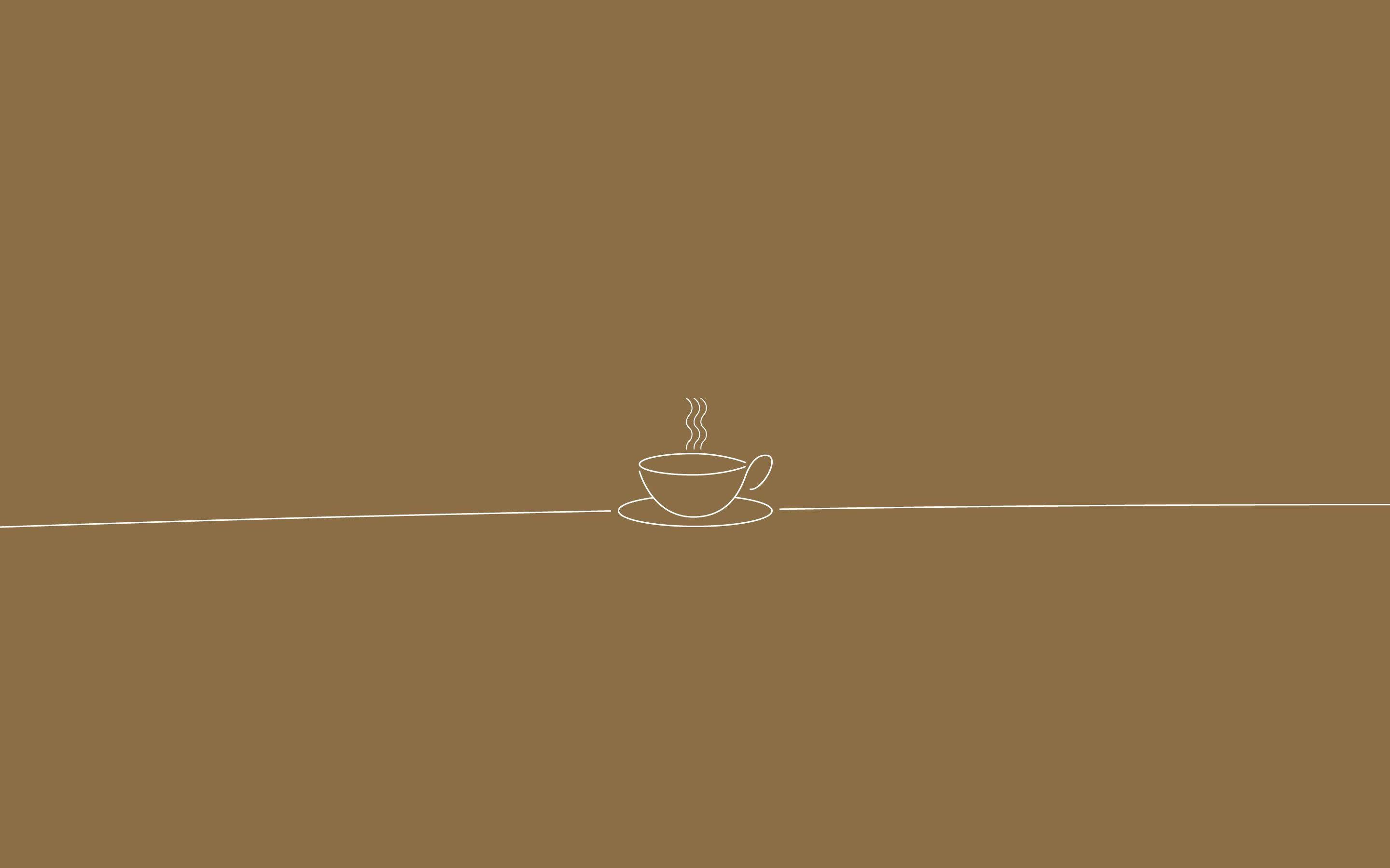 A cup of coffee on a brown background - Brown