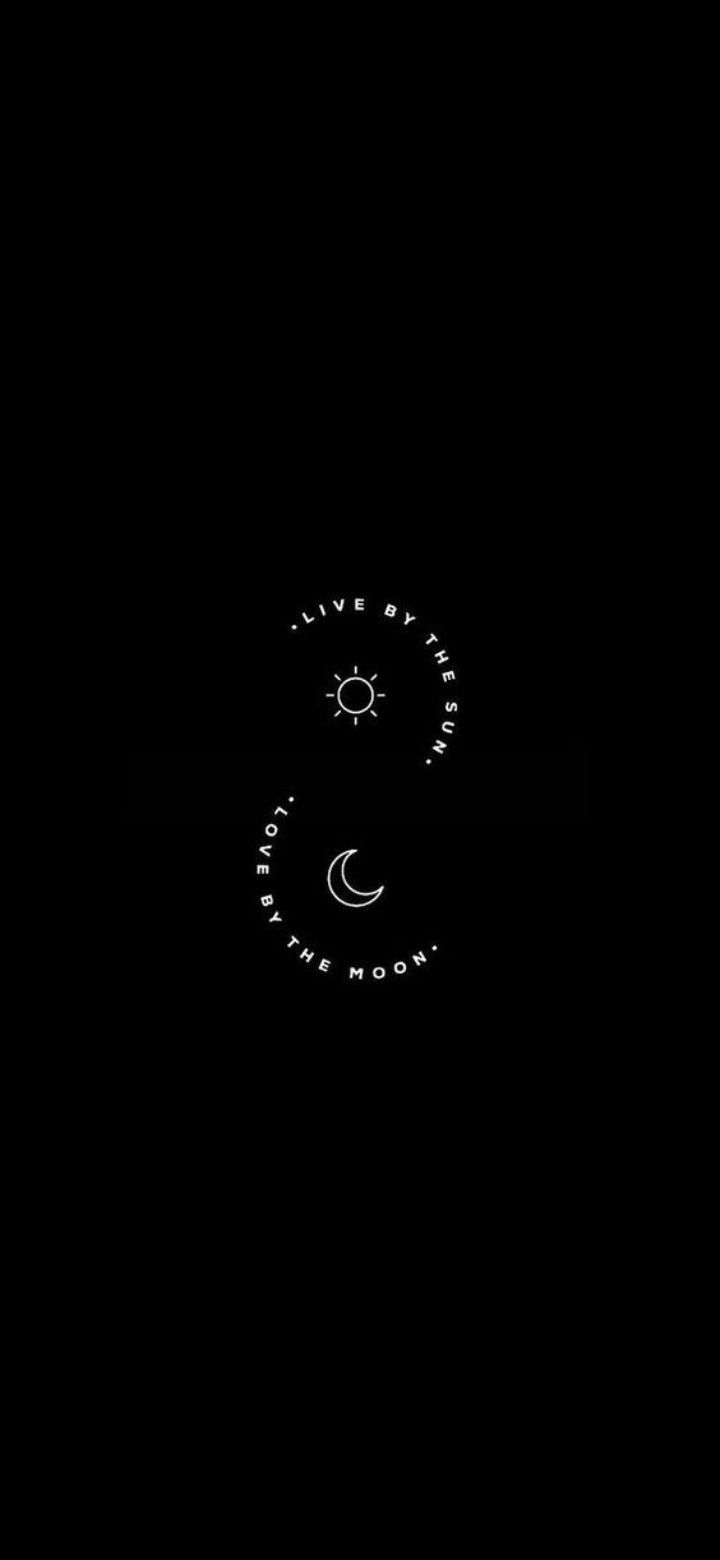 The sun and moon in black - Moon