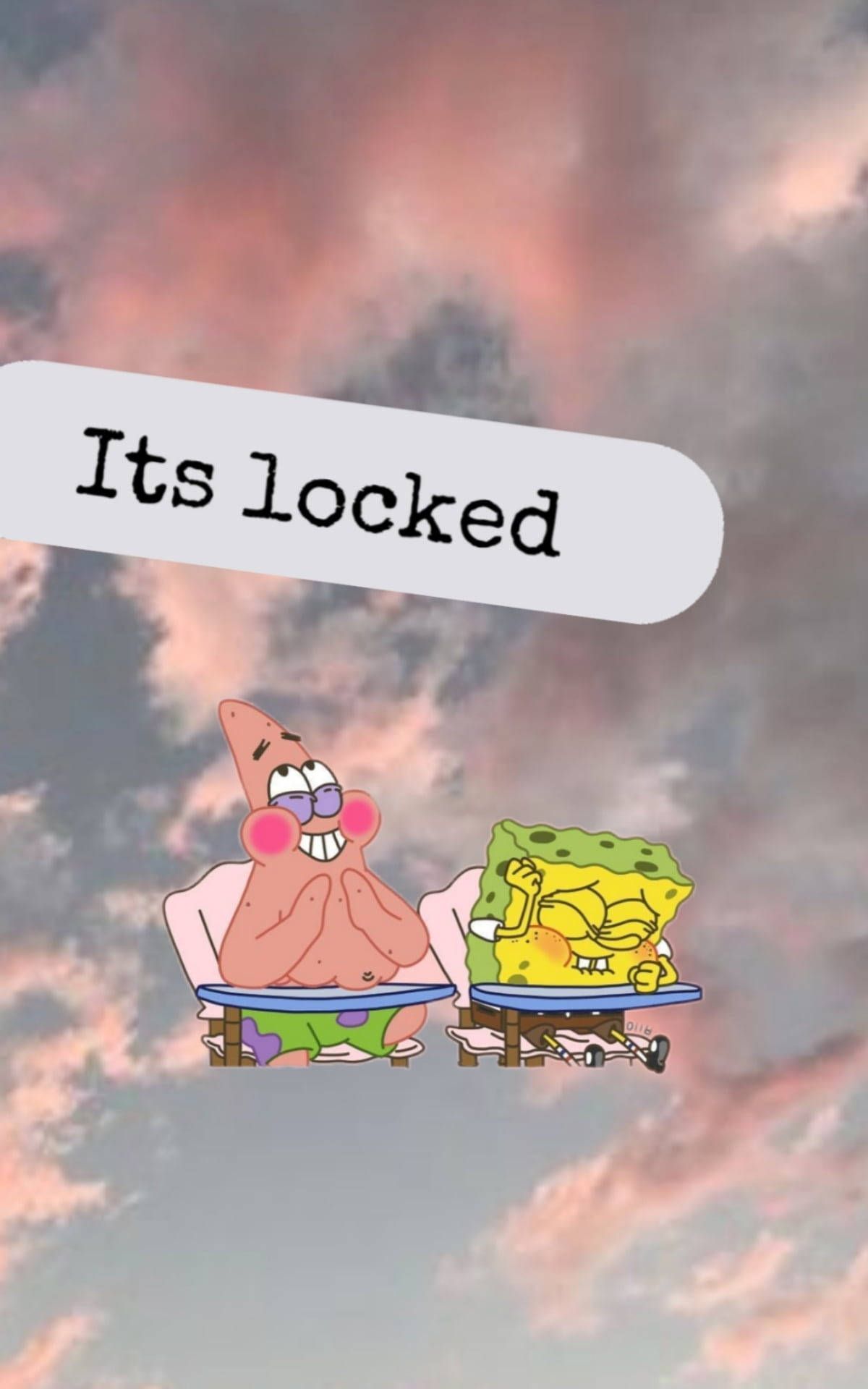 Download Funny Spongebob Screen Aesthetic Wallpaper