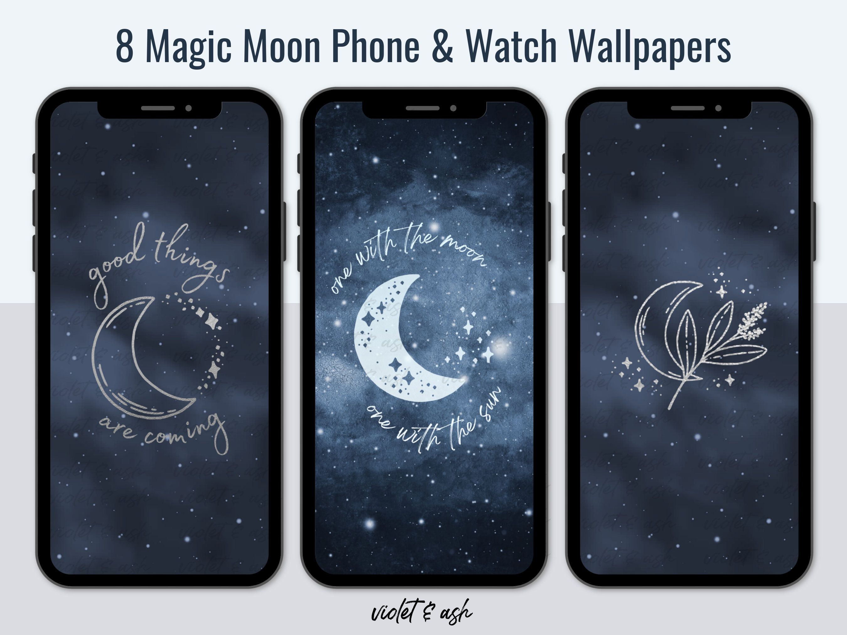 Magic Moon Galaxy Phone and Watch Aesthetic Wallpaper Lock Hong Kong