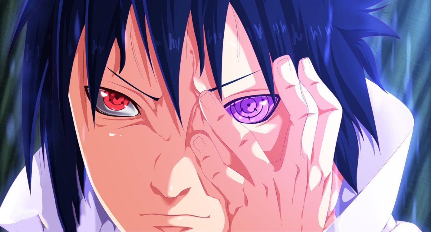 Anime character with blue hair and red eyes - Naruto