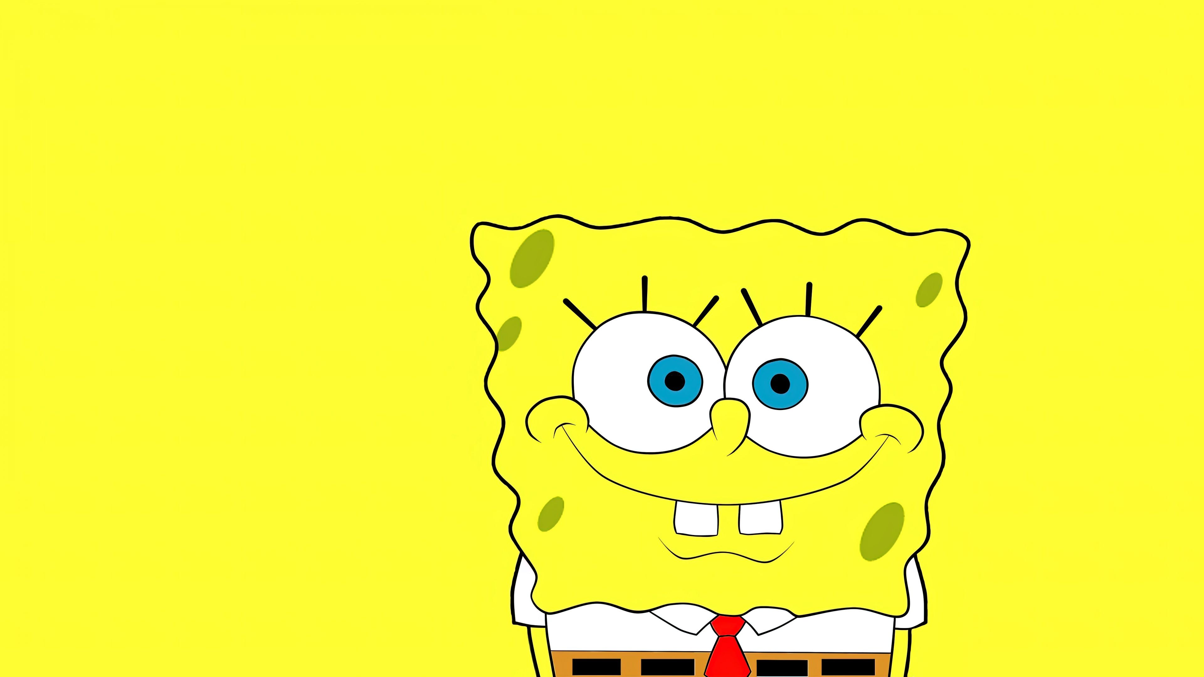 SpongeBob SquarePants Wallpaper 4K, Aesthetic Spongebob, Minimal