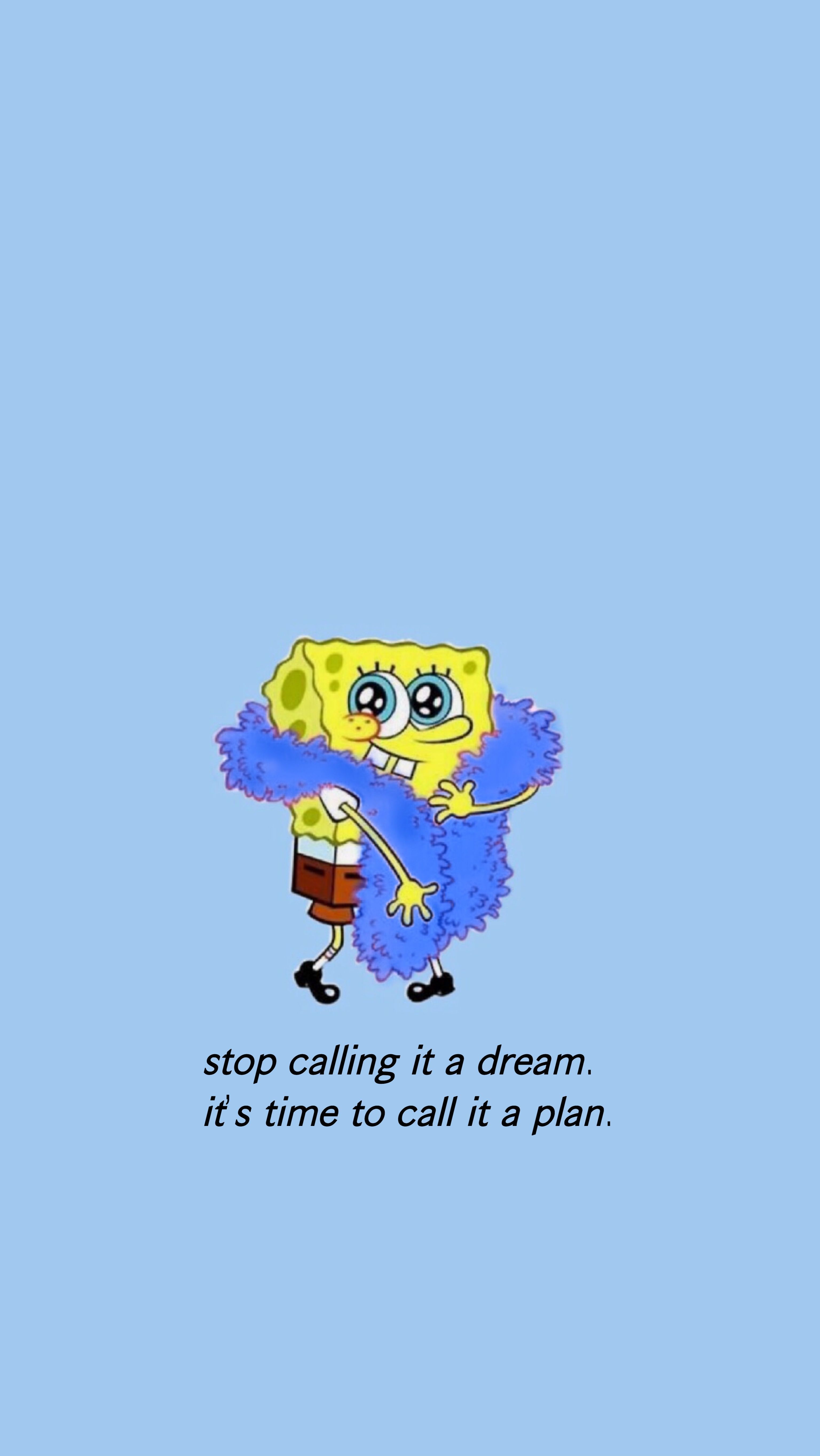 Spongebob with a blue background - SpongeBob