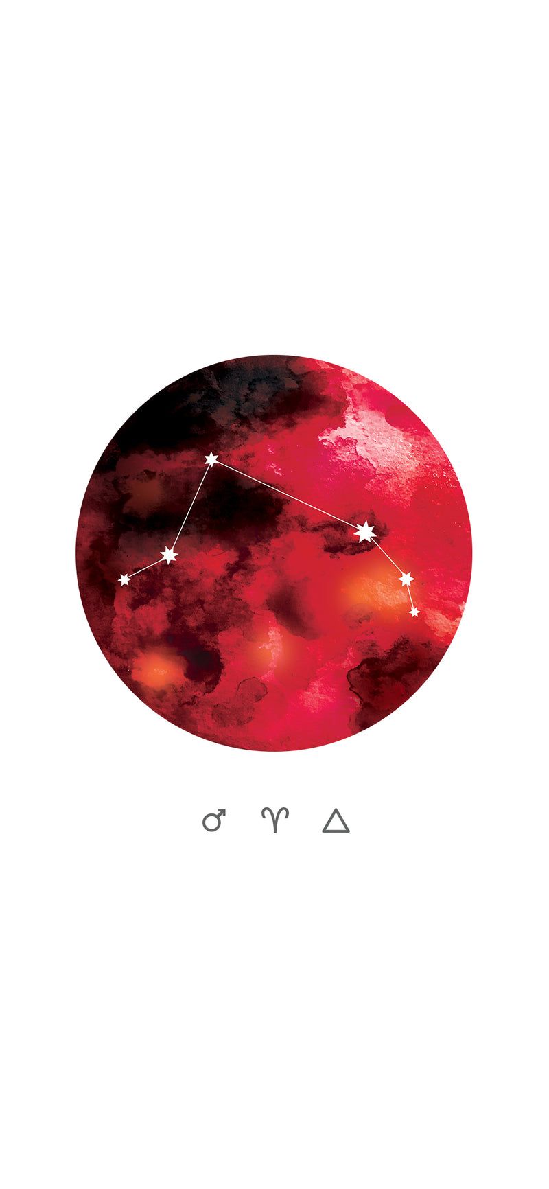 A red and black circle with the word ark in it - Moon
