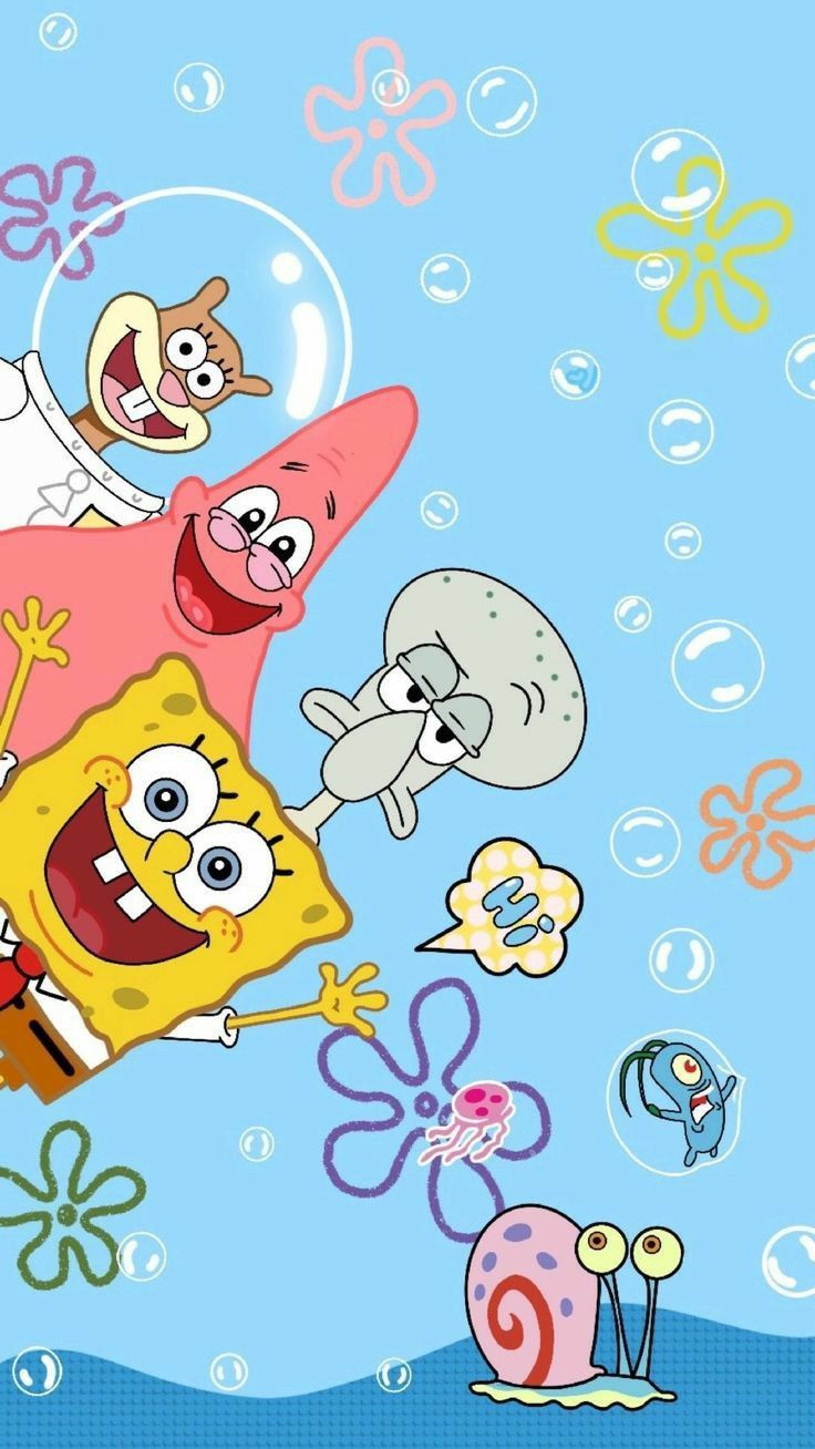 Spongebob Squarepants iPhone Wallpaper with high-resolution 1080x1920 pixel. You can use this wallpaper for your iPhone 5, 6, 7, 8, X, XS, XR backgrounds, Mobile Screensaver, or iPad Lock Screen - SpongeBob