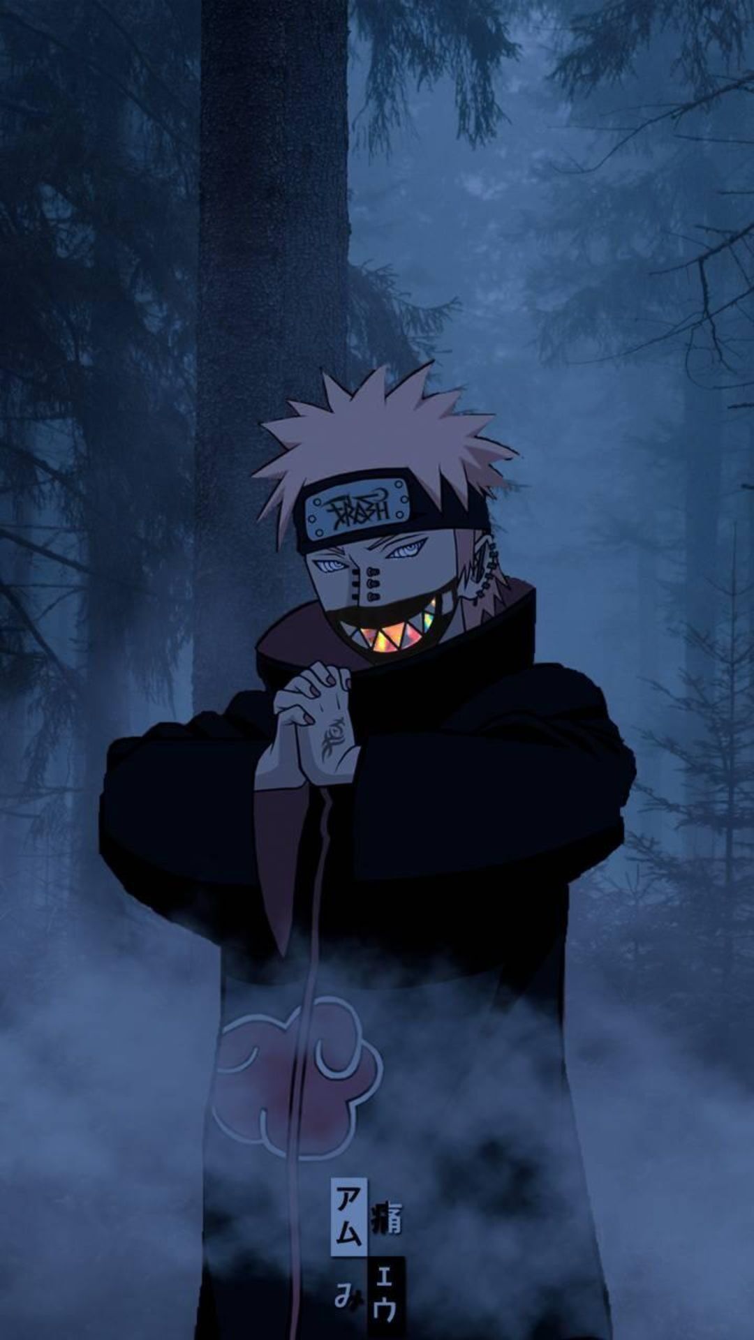 A cartoon character in the woods - Naruto